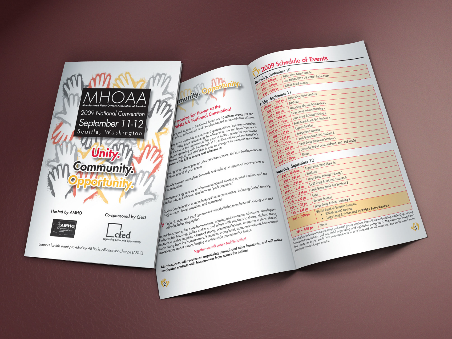 Annual conference brochure.