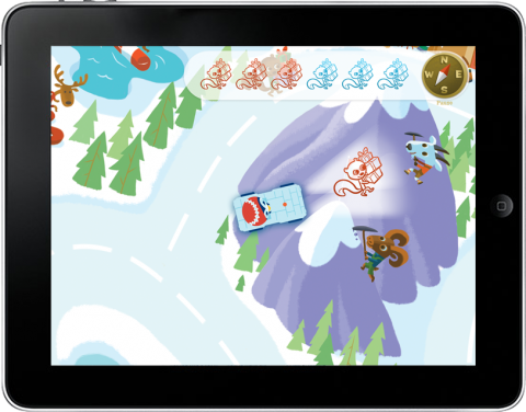 "Giggle Land" iPad online app; Illustration and Design; © Hallmark Cards, Inc.