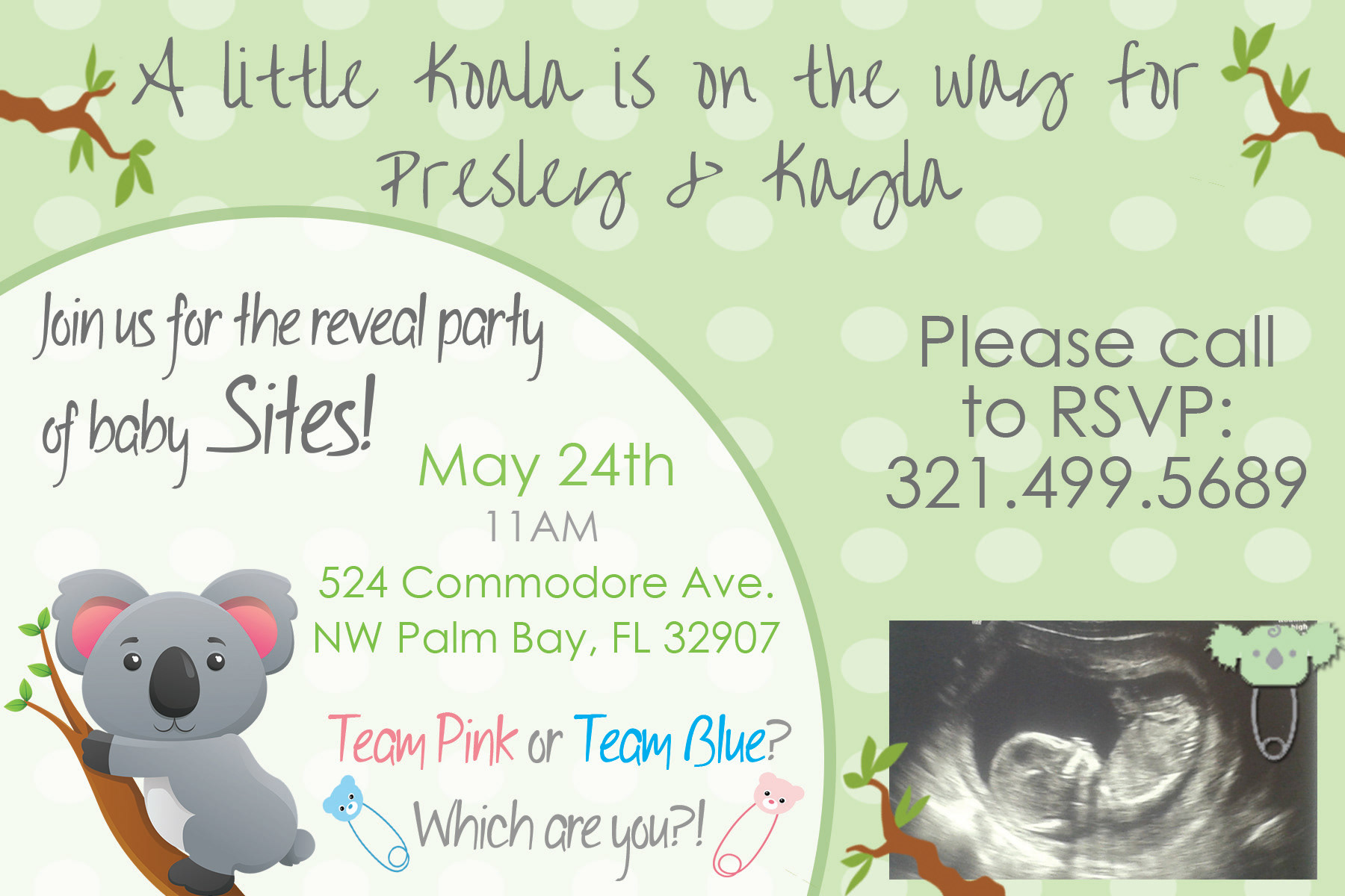 Gender Reveal Invite