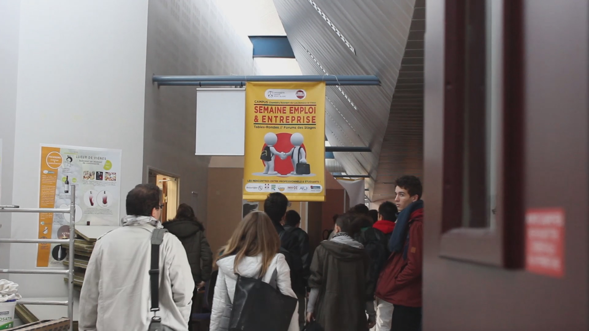 Students going at the event
