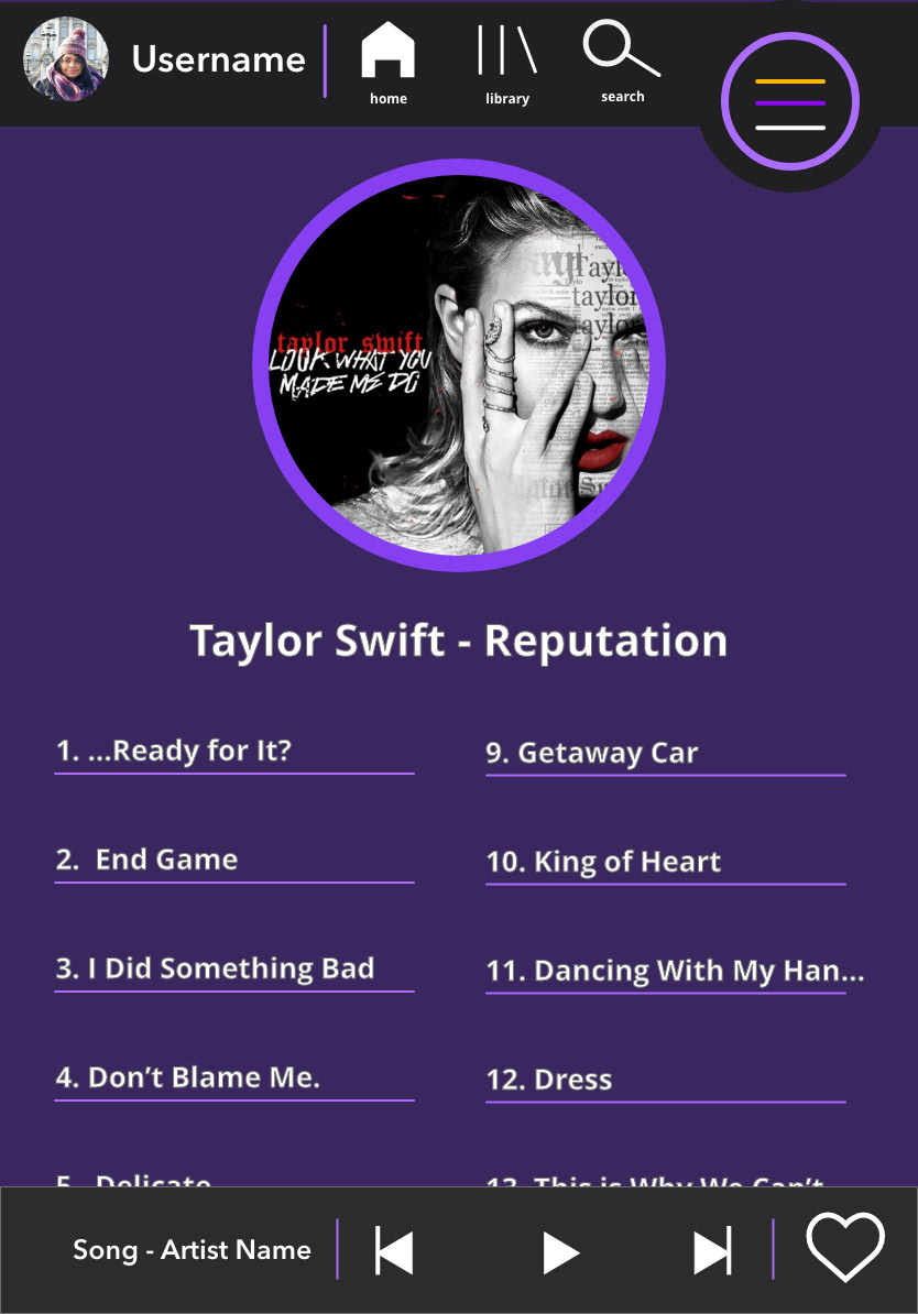 song list-vertical