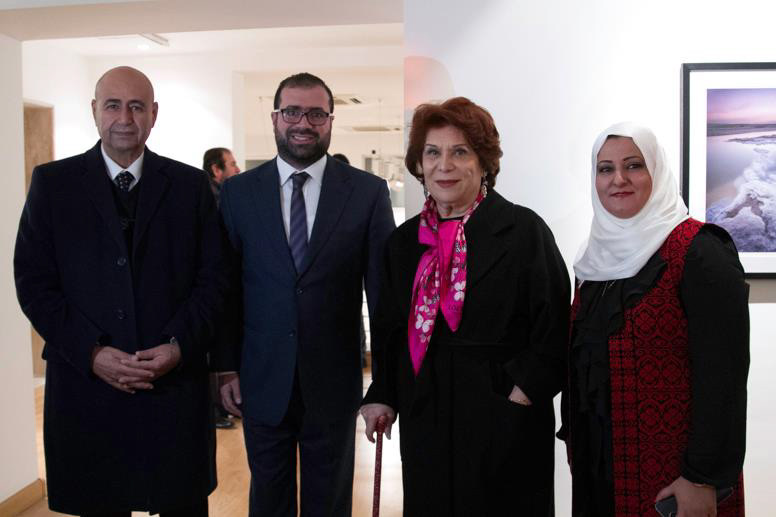 From left to right: Dr. Khaled Khrais (Director of the Jordan National Gallery of Fine Arts), Mr. Mohammad Anabtawi (Photo Exhibitor), HRH Princess Wijdan Al Hashimi (Patron of the Exhibition), Ms. Hadeel Al Ramahi (Photo Exhibitor)