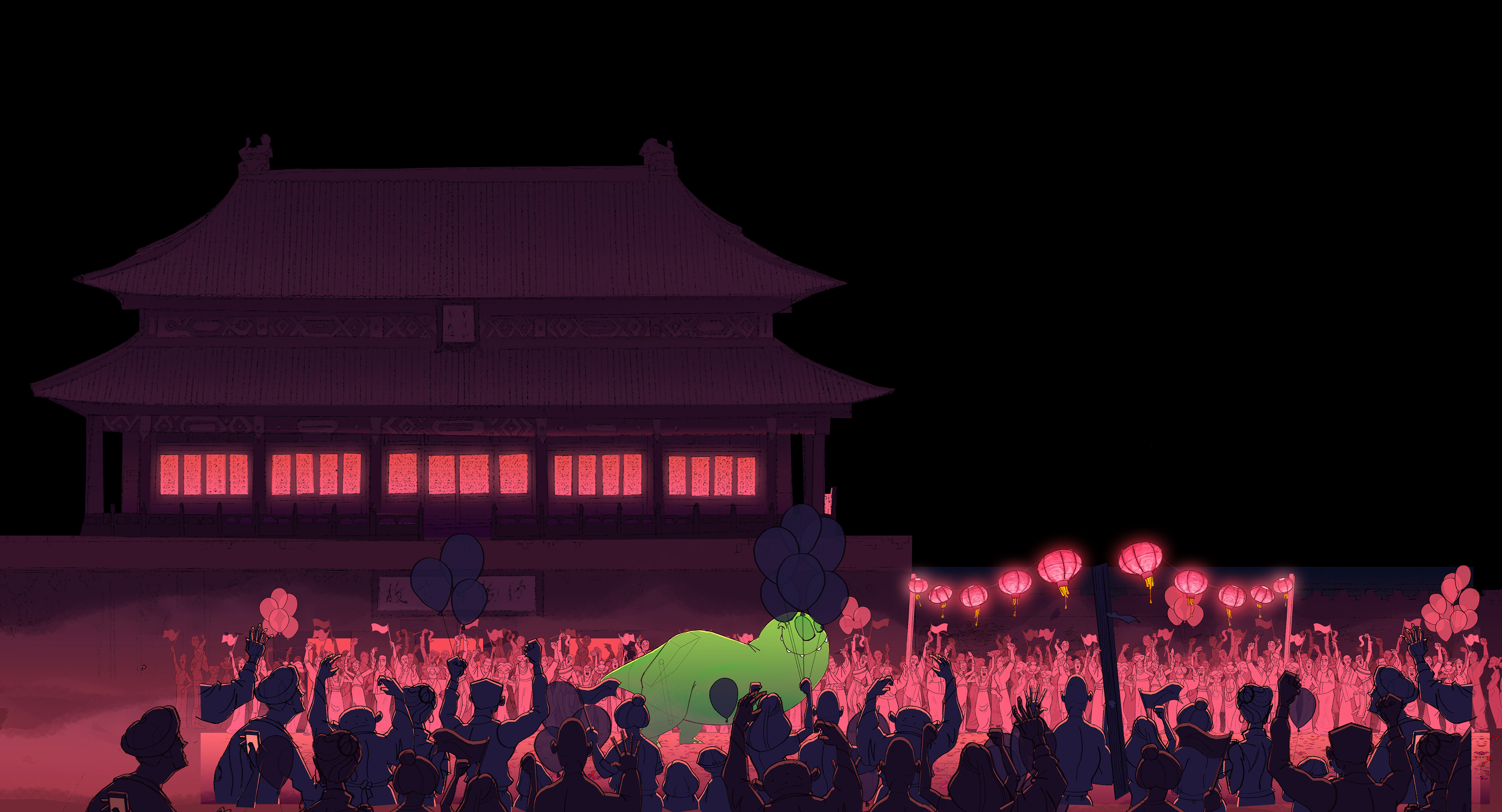 Forbidden City Animation Background Horizontal Pan