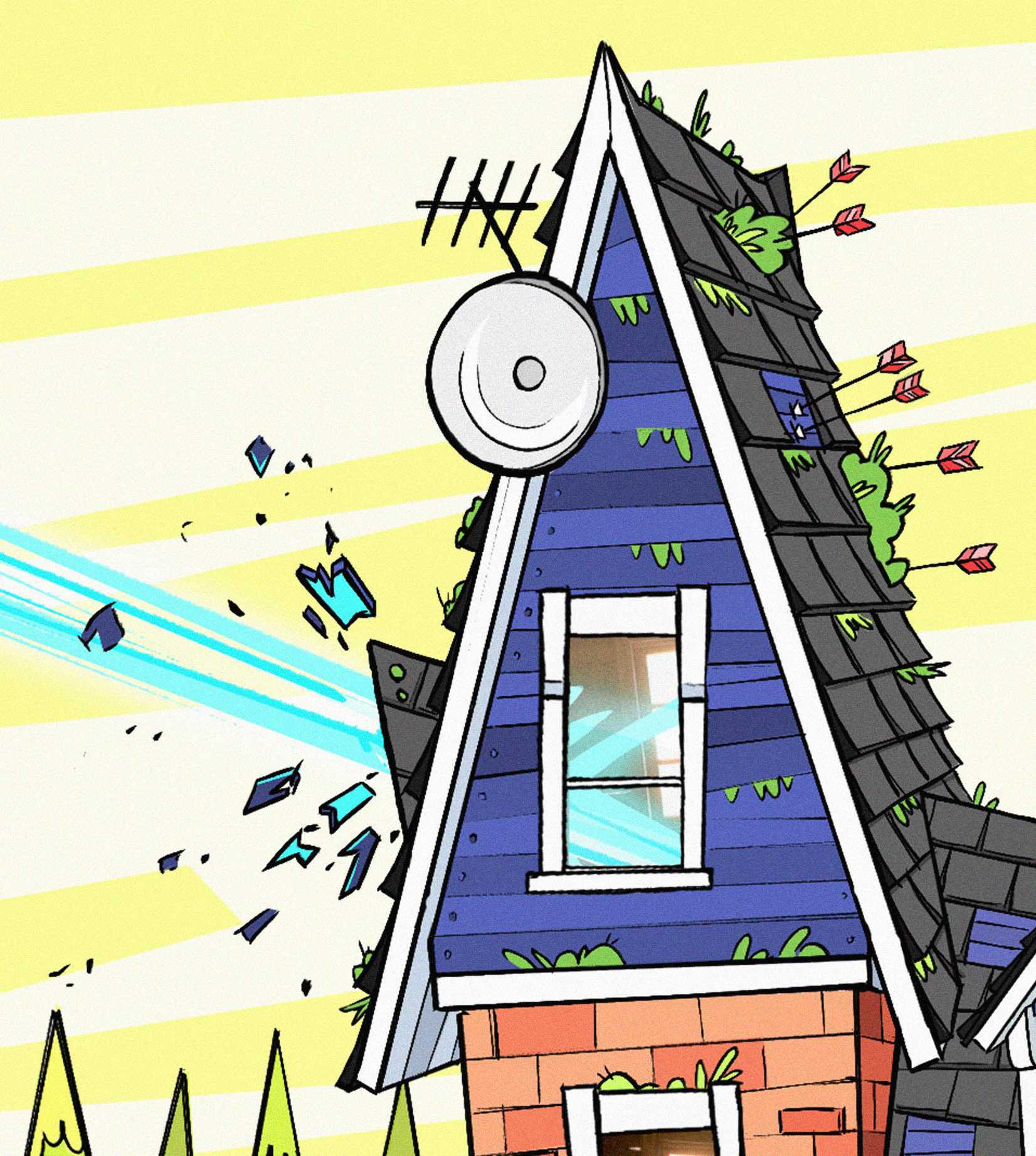 House Rooftop Illustration Background Art