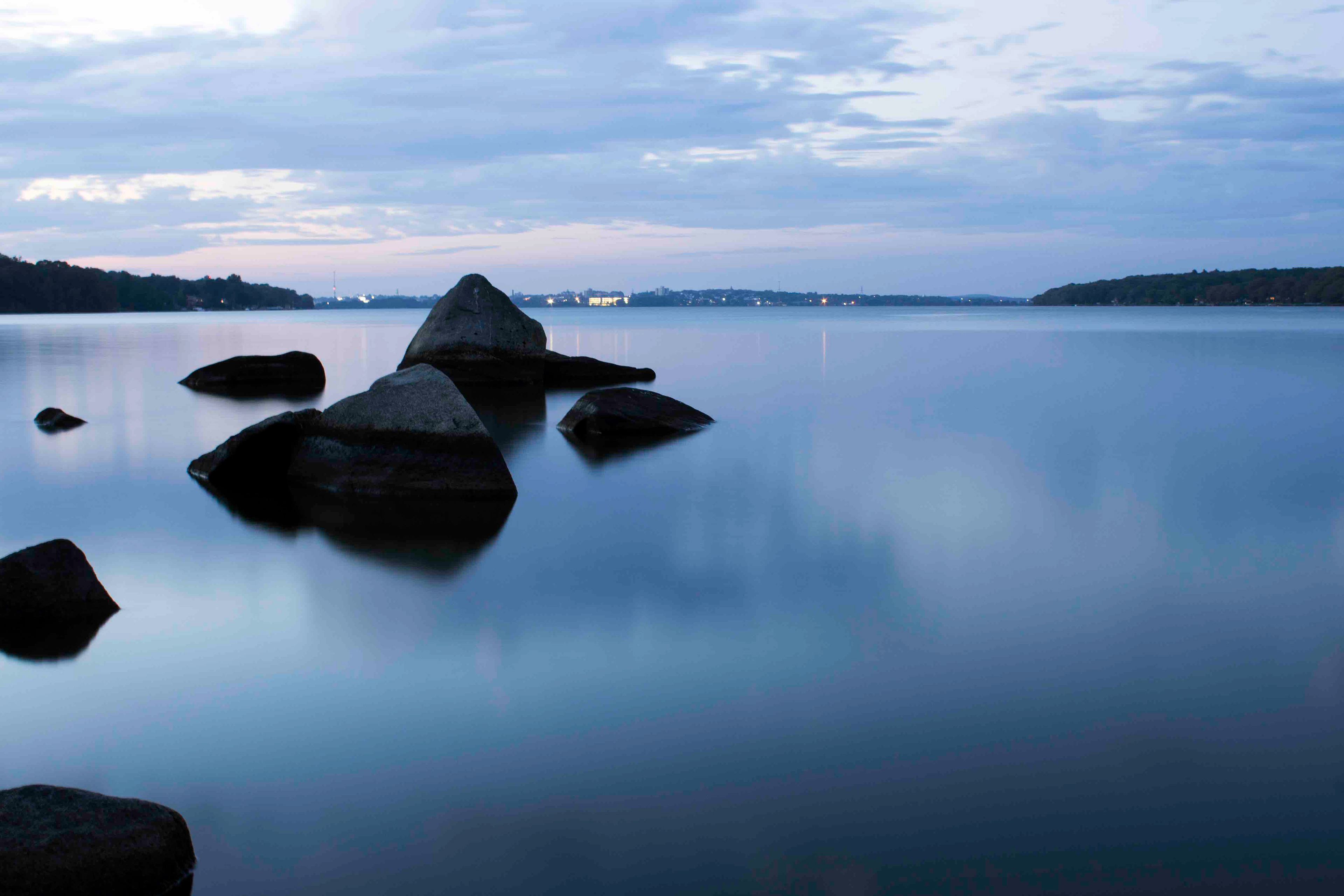 Long exposure of the south Watuppa pond in Westport, MA