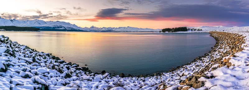 Snow at Lake Pukaki - South Canterbury