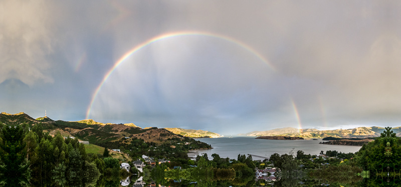 Rainbow over Lyttleton Harbour - Canterbury