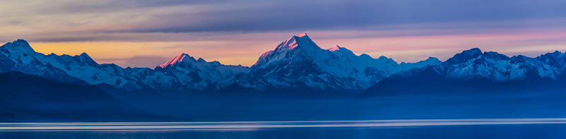 Last light on Aoraki - South Canterbury