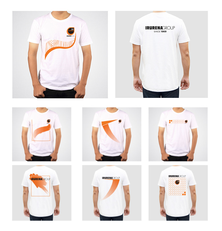 Diferentes propuestas de diseño para camiseta.