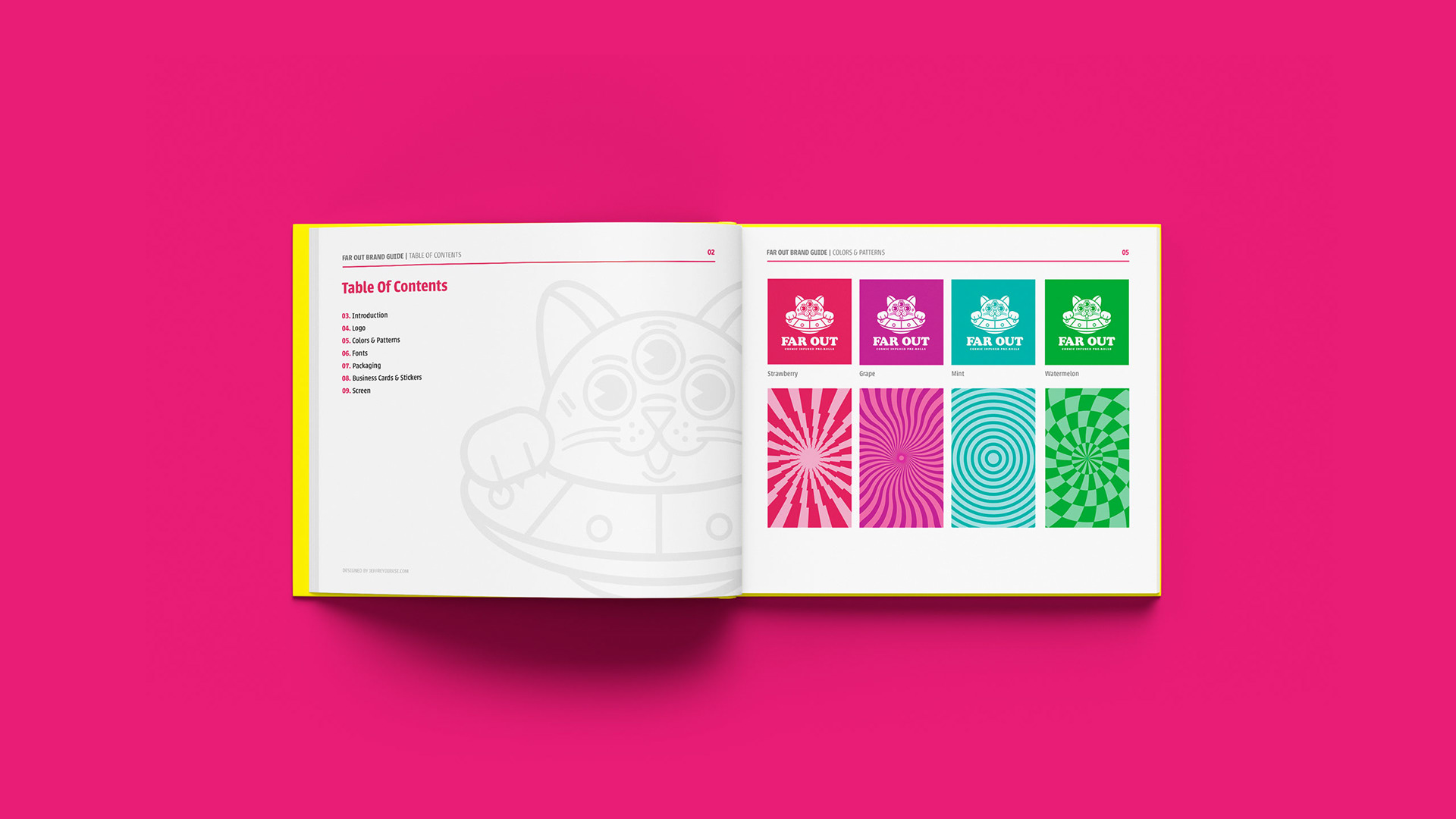 Far Out - Cosmic Infused Weed Style Guide Design by Jeffrey Dirkse