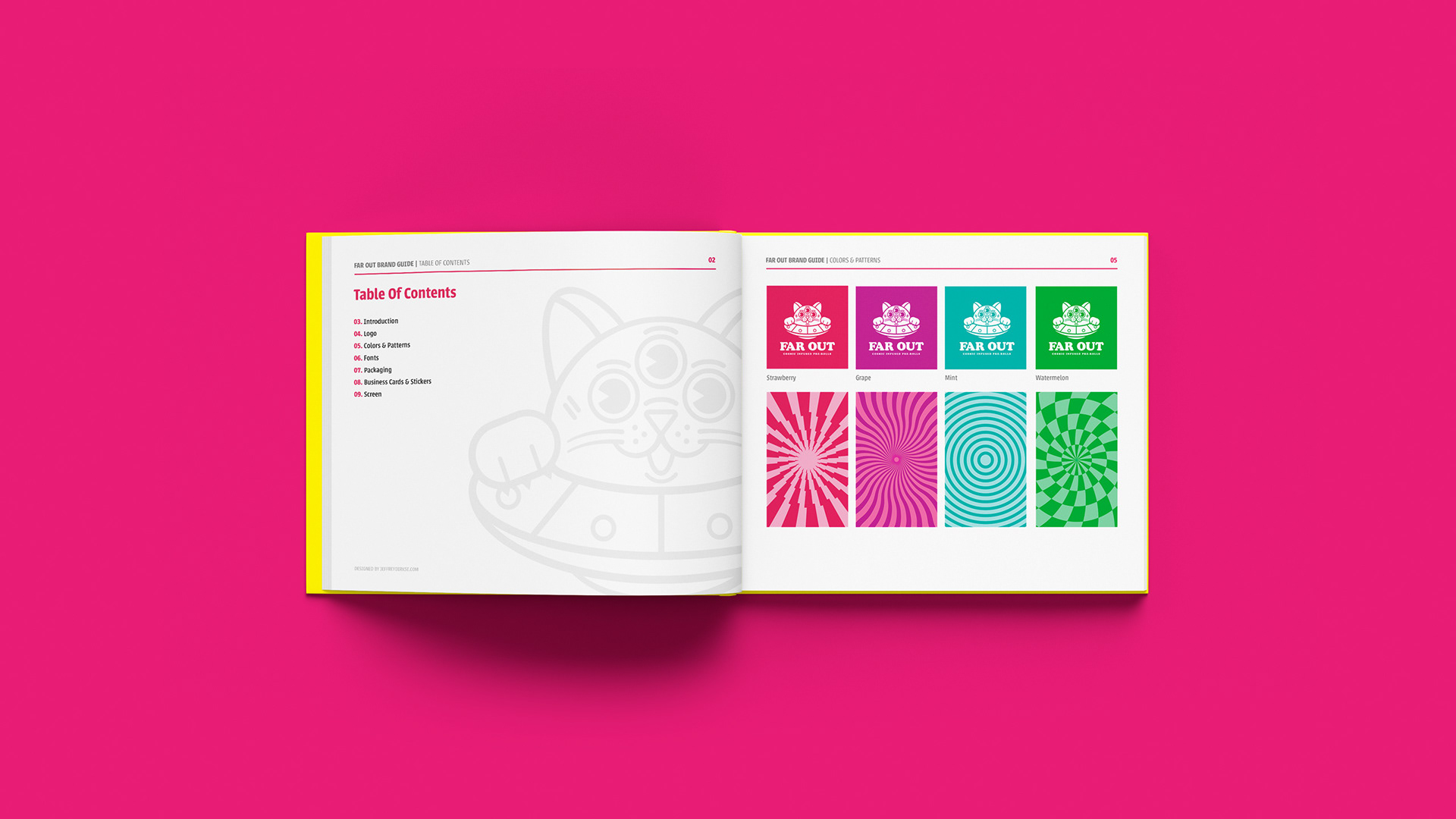 Far Out Weed - Style Guide Design by Jeffrey Dirkse