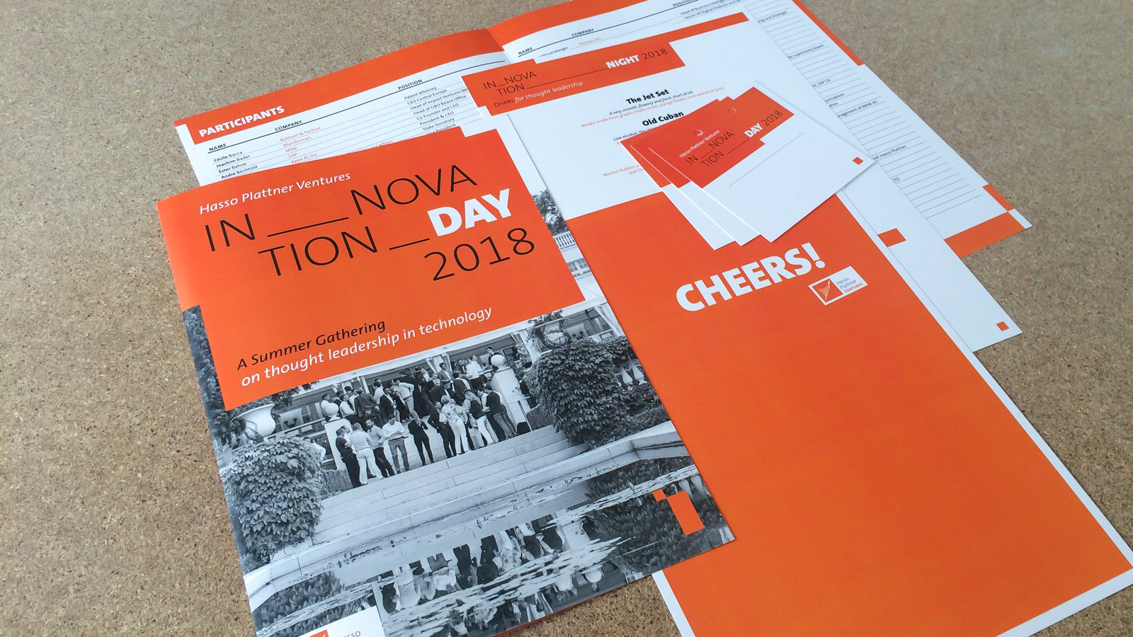 Begleitmedien: Handout, Lanyards, Menukarte – HELLOGRAPH Designkollektiv Potsdam, Berlin, Dresden