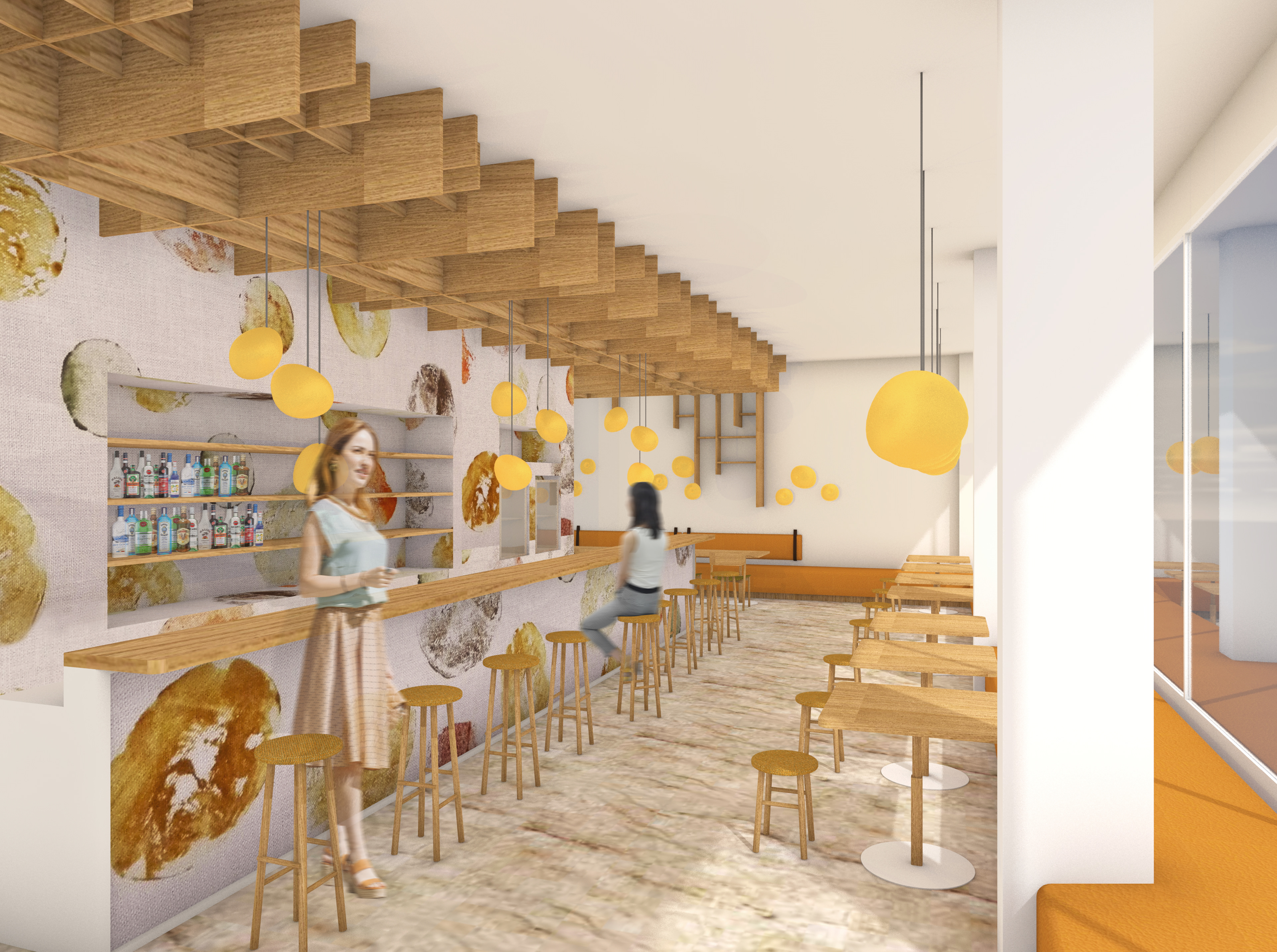 Atmosphärische Darstellung Bistro