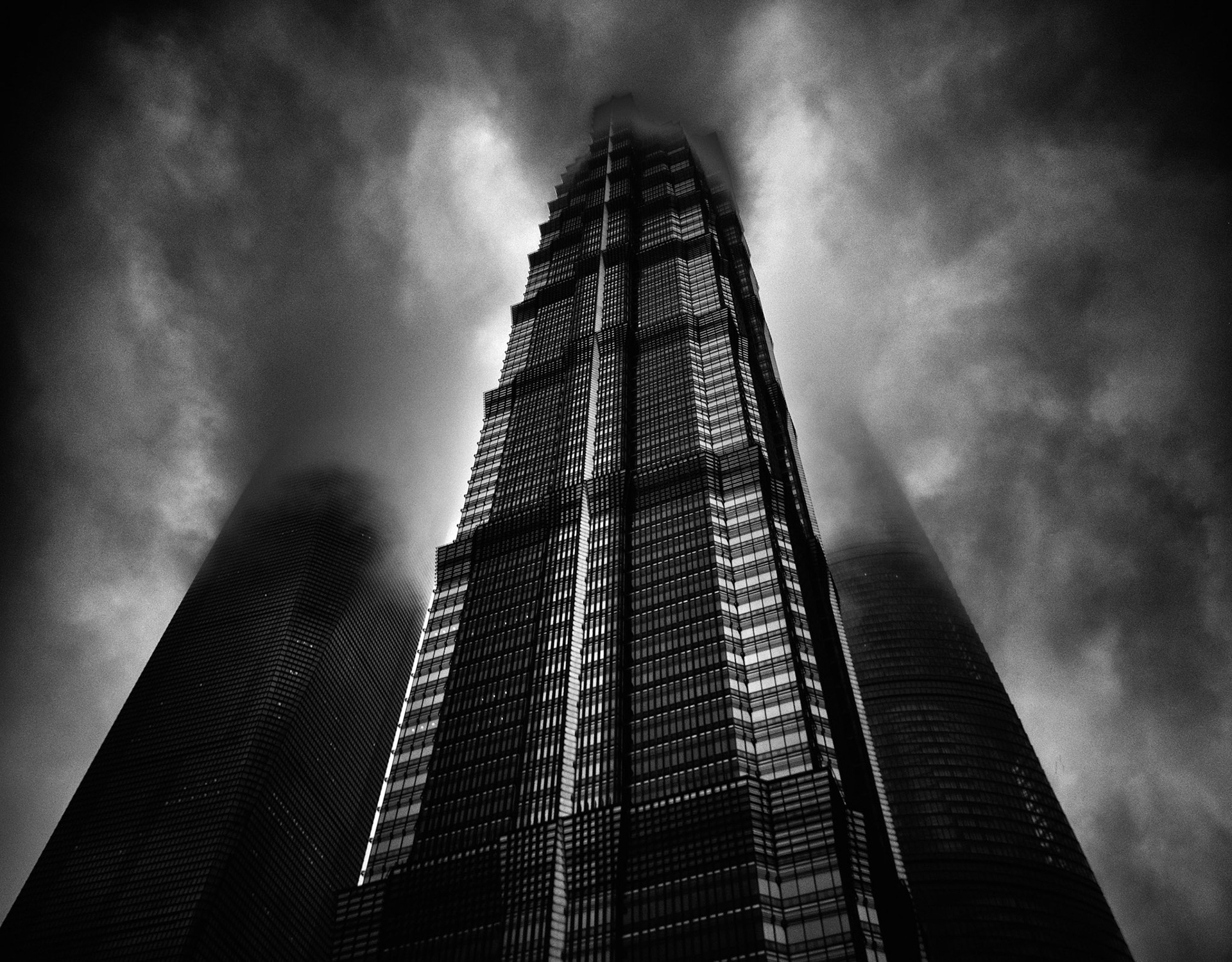 Skyscrapers in the Clouds 2- Shanghai