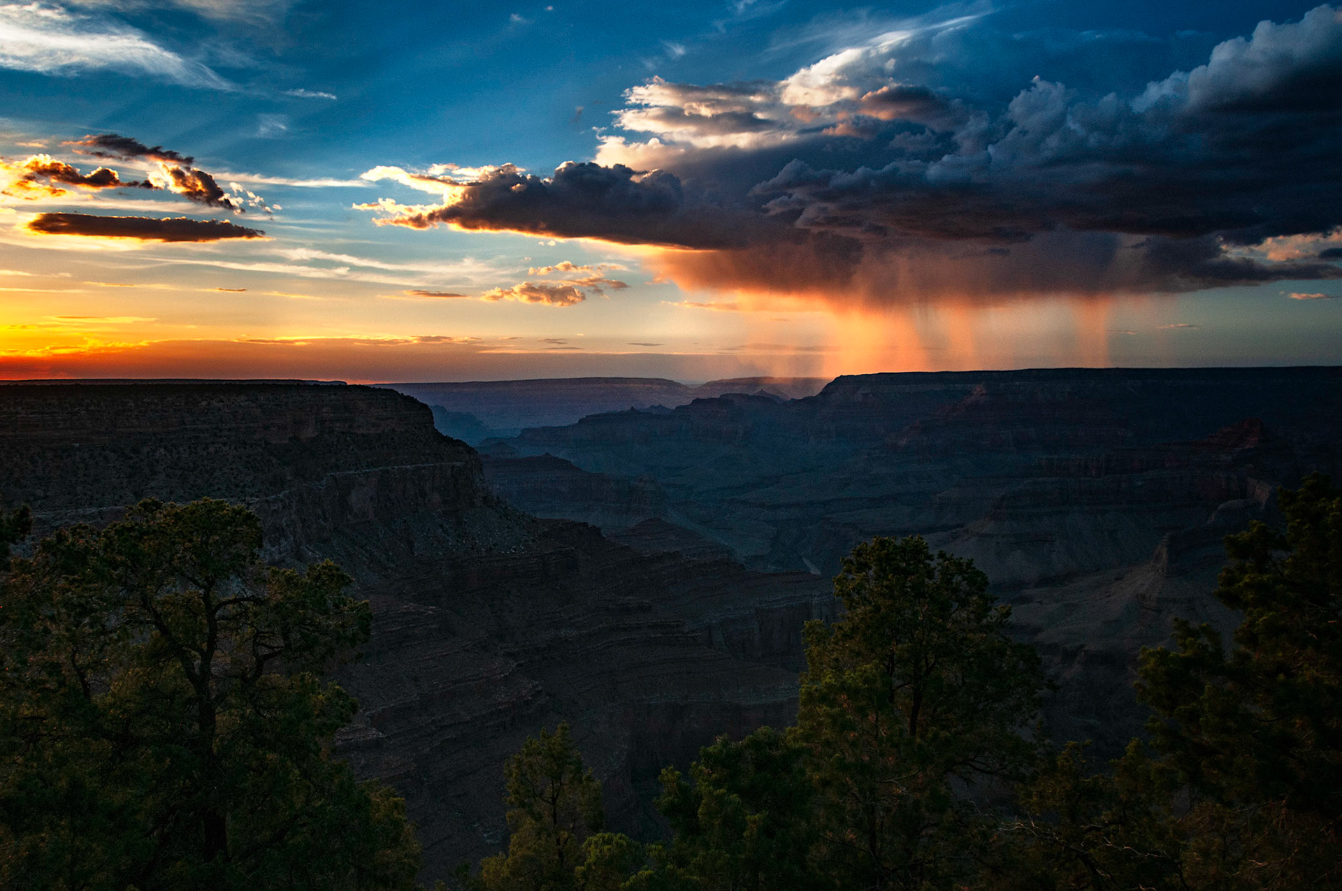 Sunset Rain Grand Canyon