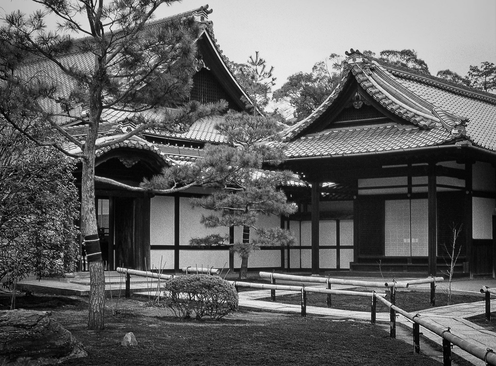 I believe these buildings were part of a larger shrine complex. Shot in 1996 on film.