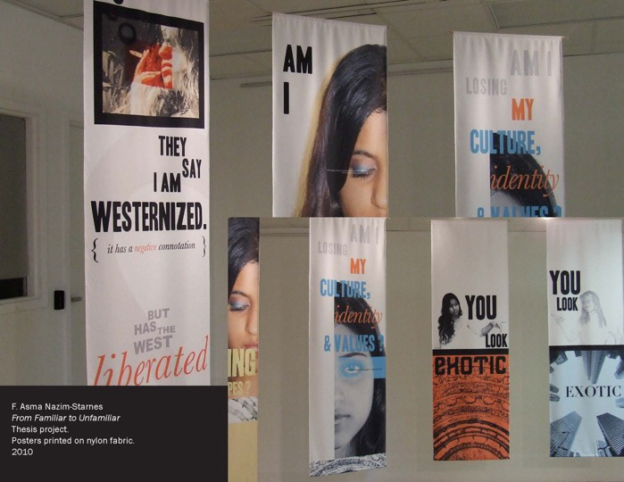 Fabric banners, Thesis Show