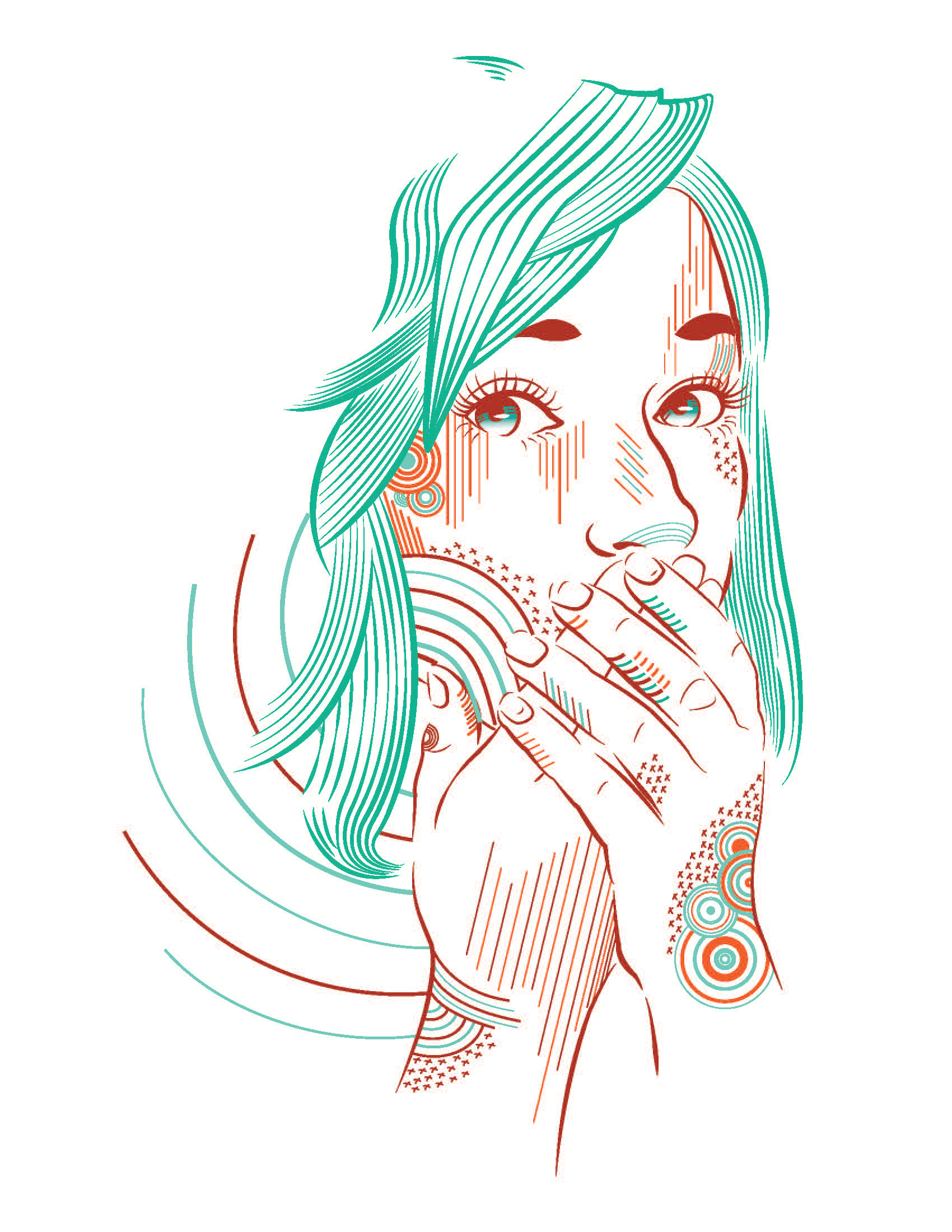 Krysten Bevilaqua, Self Portrait Illustration