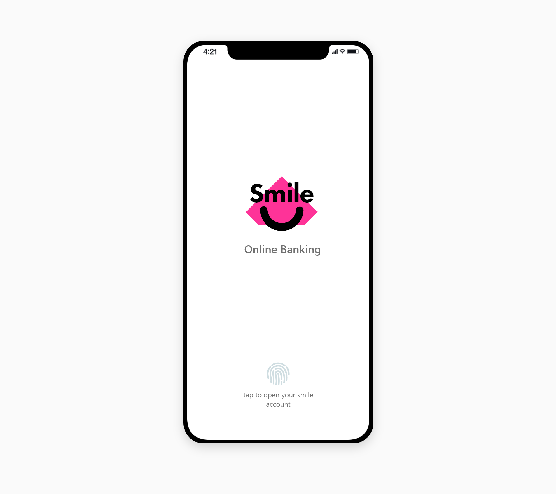 Mobile App Start Screen