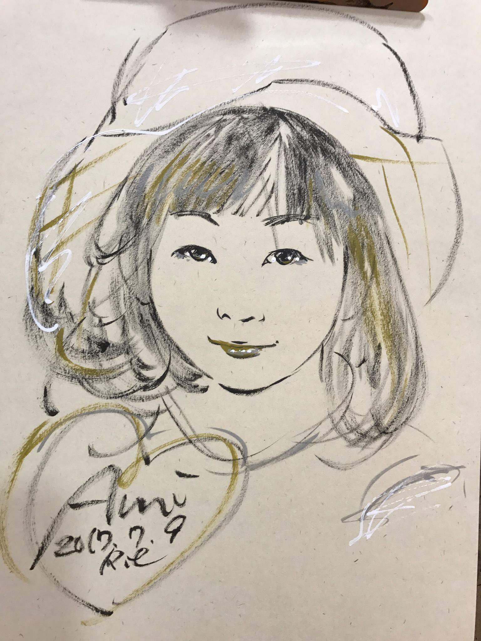 似顔絵日本一 オンライン絵画デッサン教室kotorie 講師 吉高里音 Works 似顔絵3分速書き