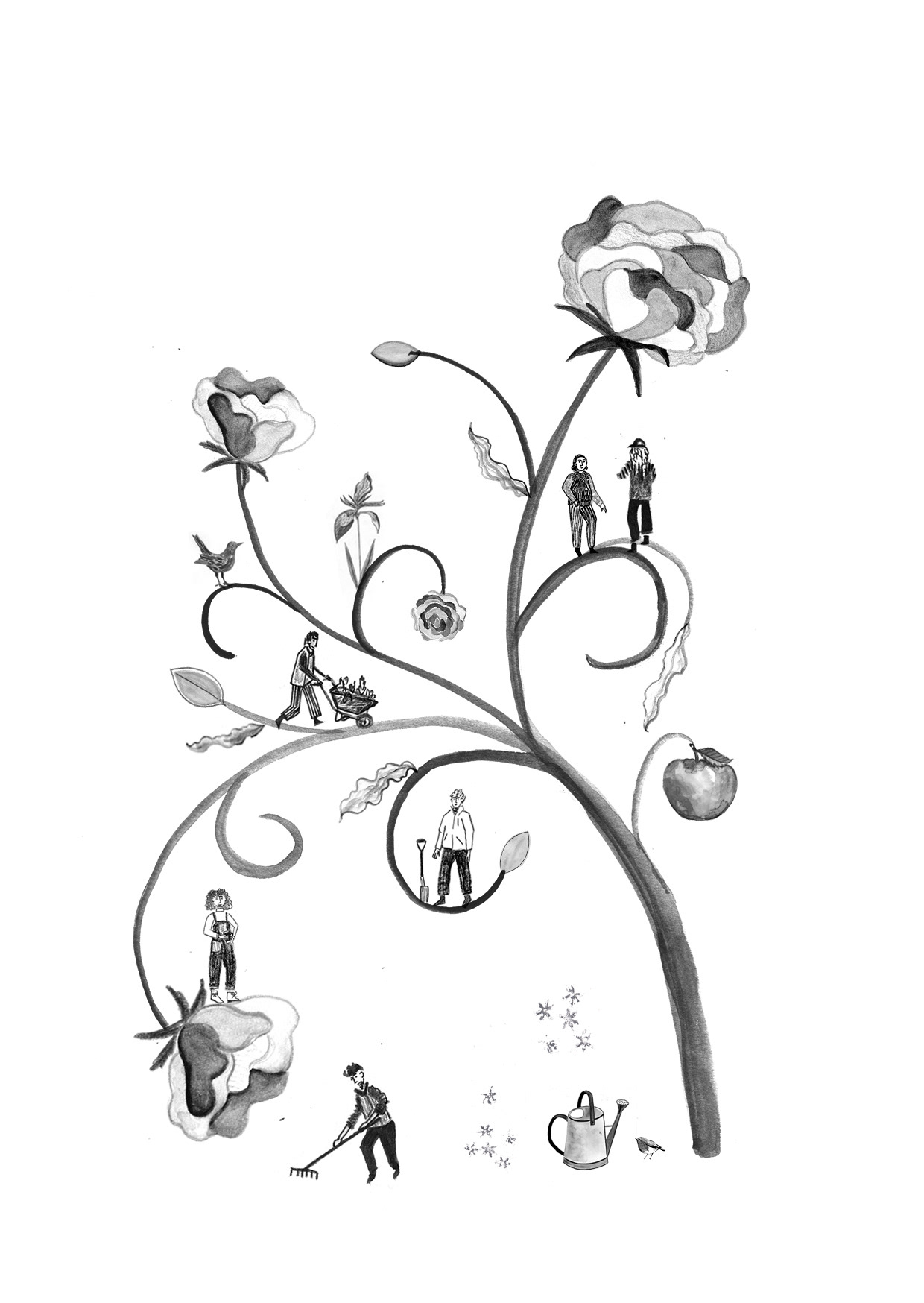 Compiling assets to make a composition