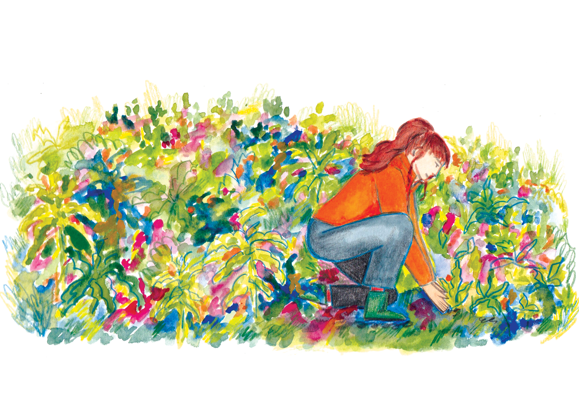 I like the messiness and business of the plants. The figure seems a bit out of place and stagnant though, not particularly characterful.