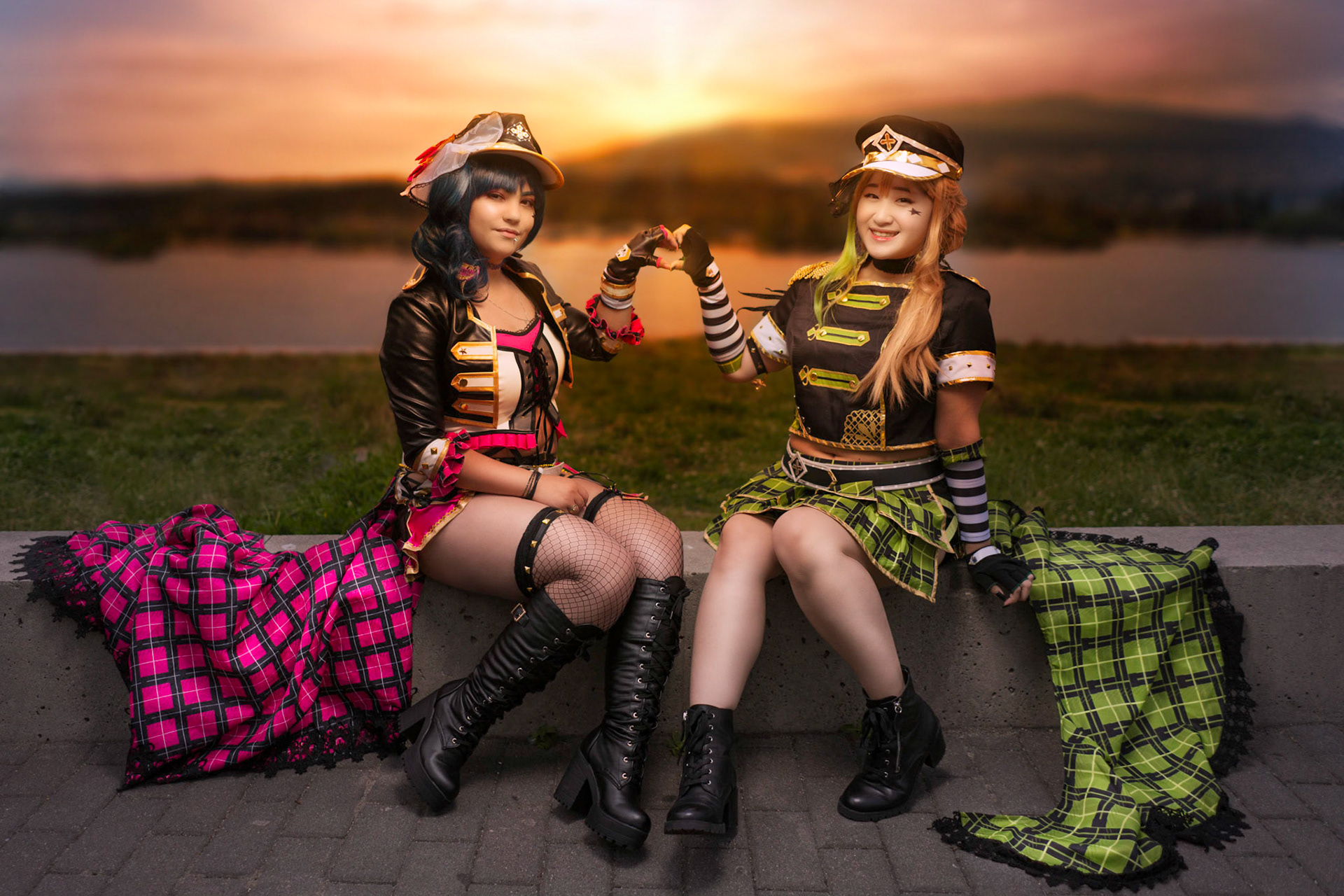 Yoshiko Tsushima and Hanamaru from Love Live! Sunshine!!, punk rock version by @paige_ht and @loviique