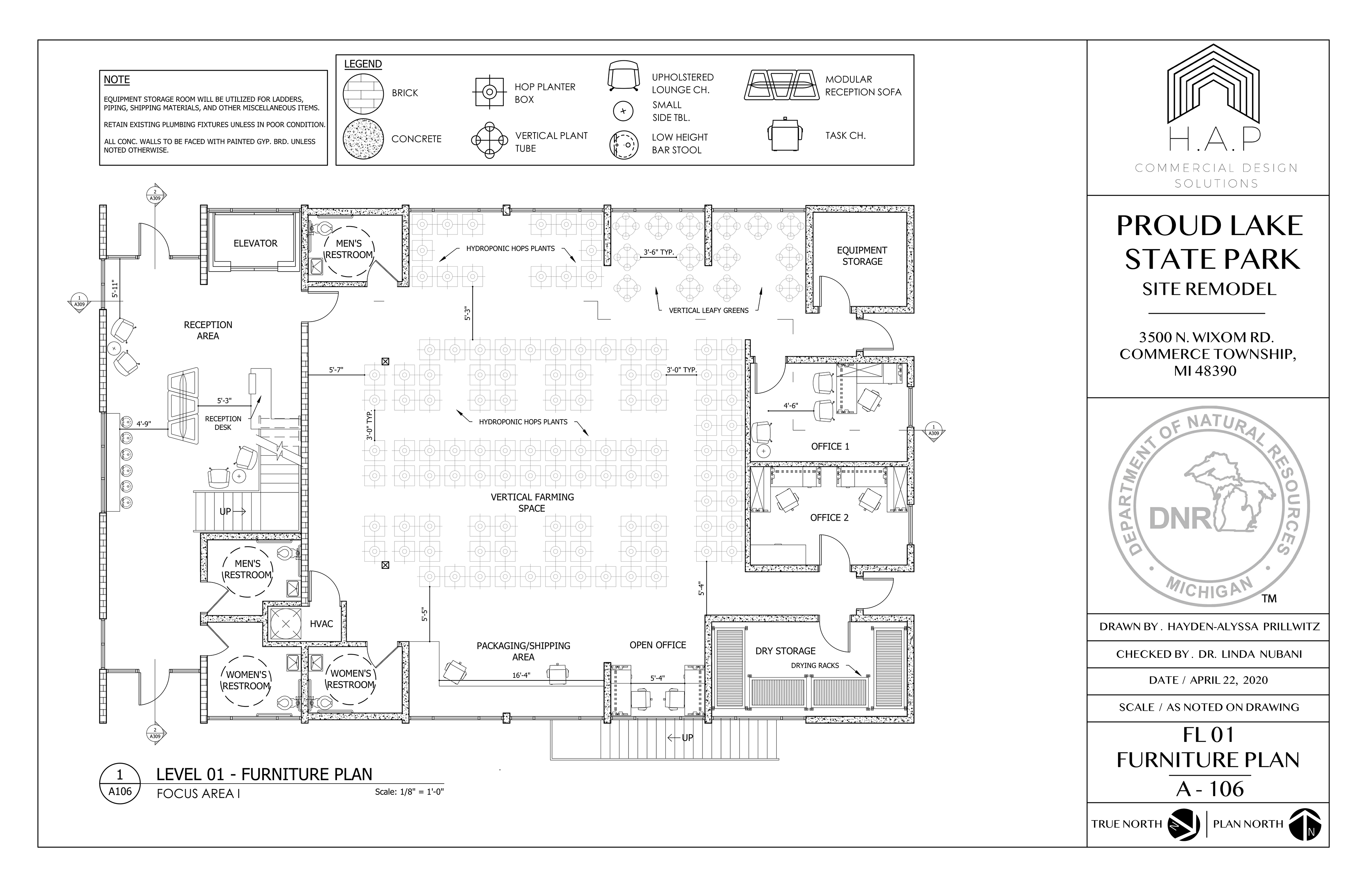 Building 1 . FL01 . Furniture Plan