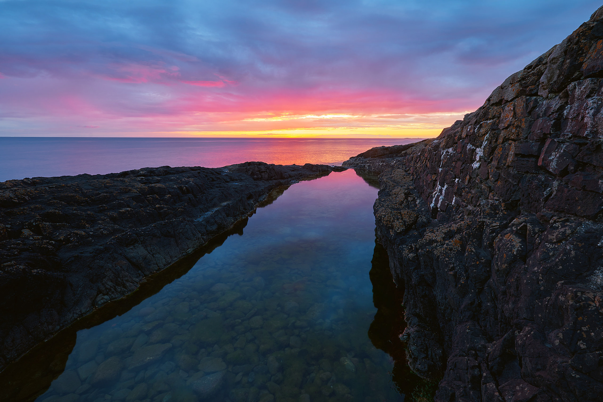 Rock formation along Bamburgh Coast