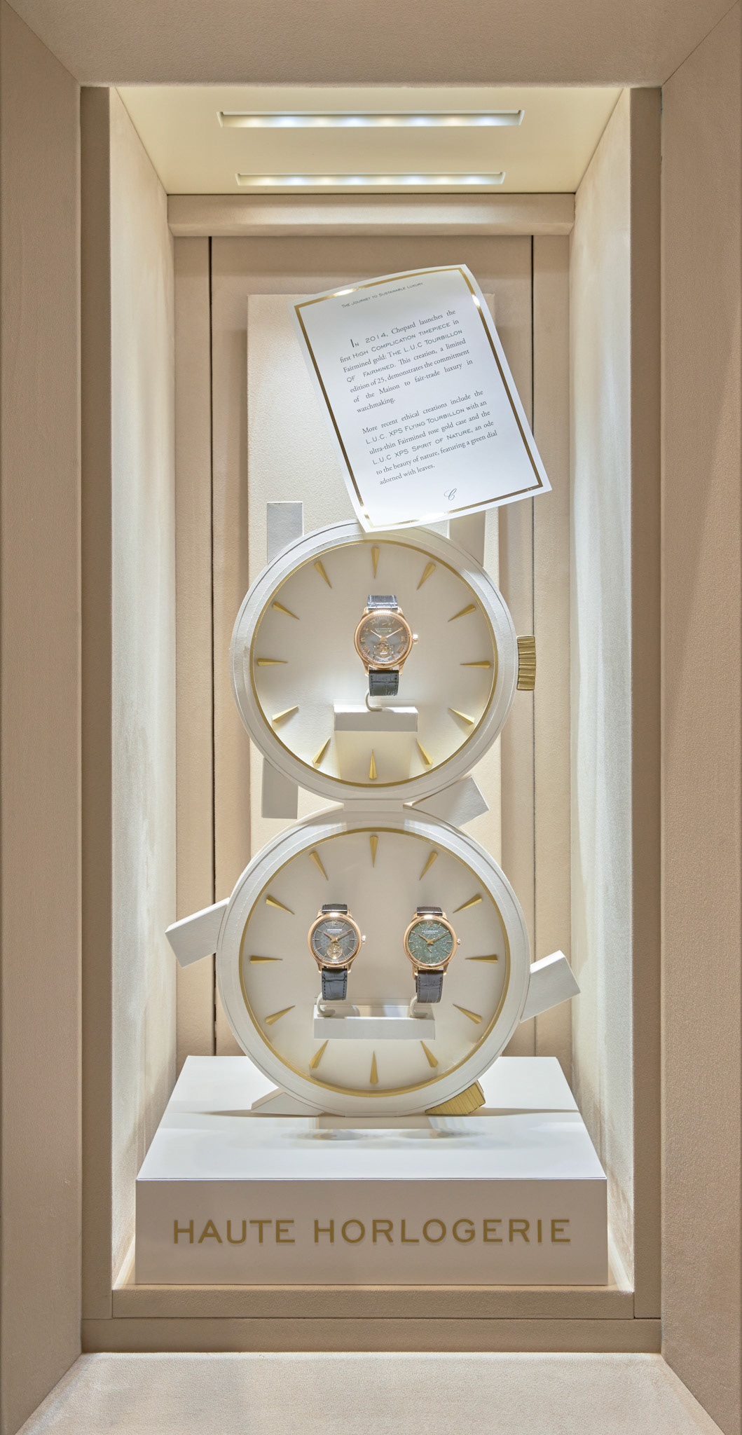 retail photography chopard ethical gold window display haute horlogerie