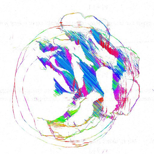 The original sketch with line overlay