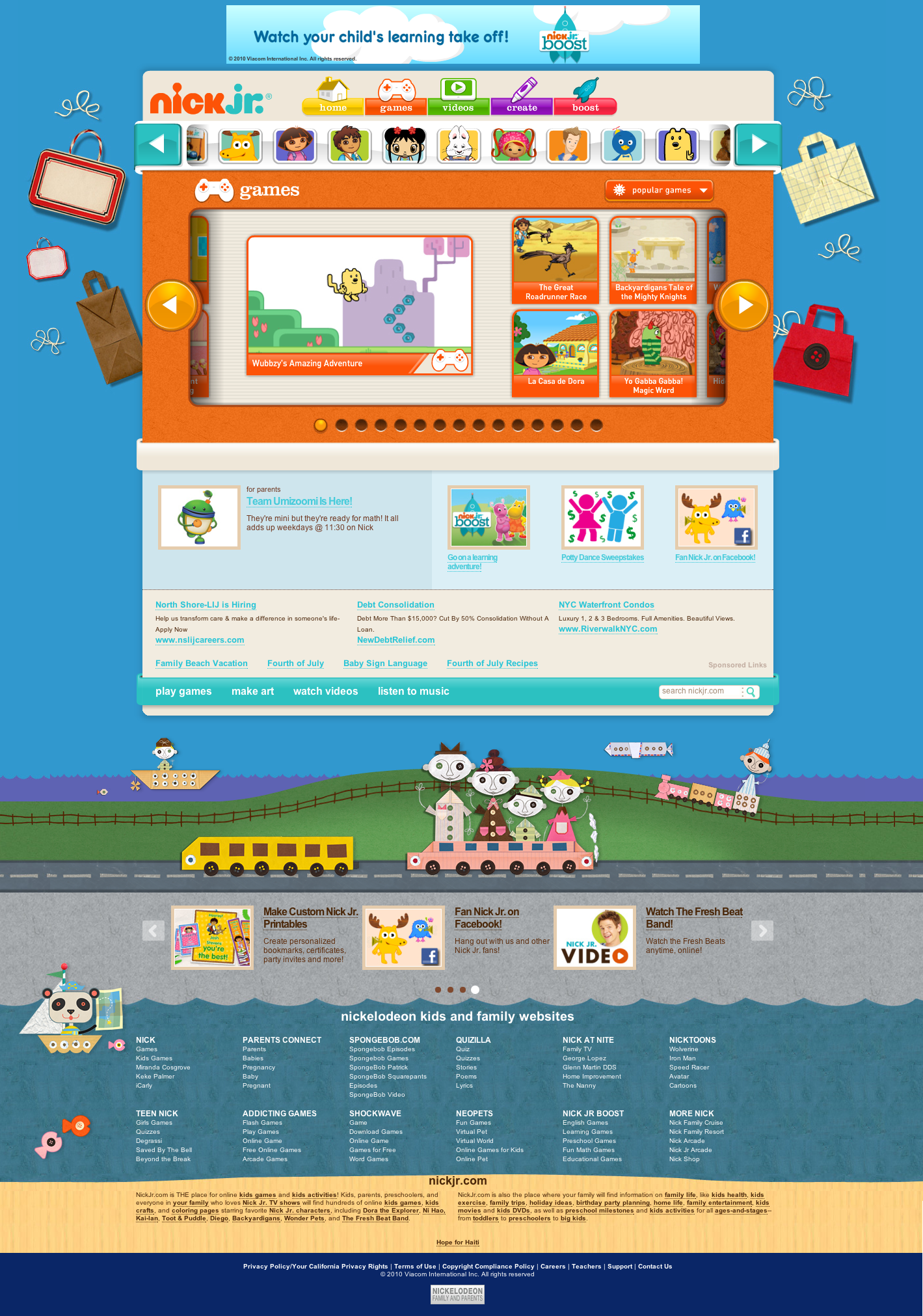 Nick Jr Website 2009