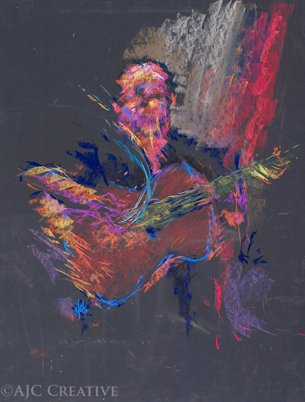 2020 - "Solo Dave 2" - Pastel on UArt Dark 400