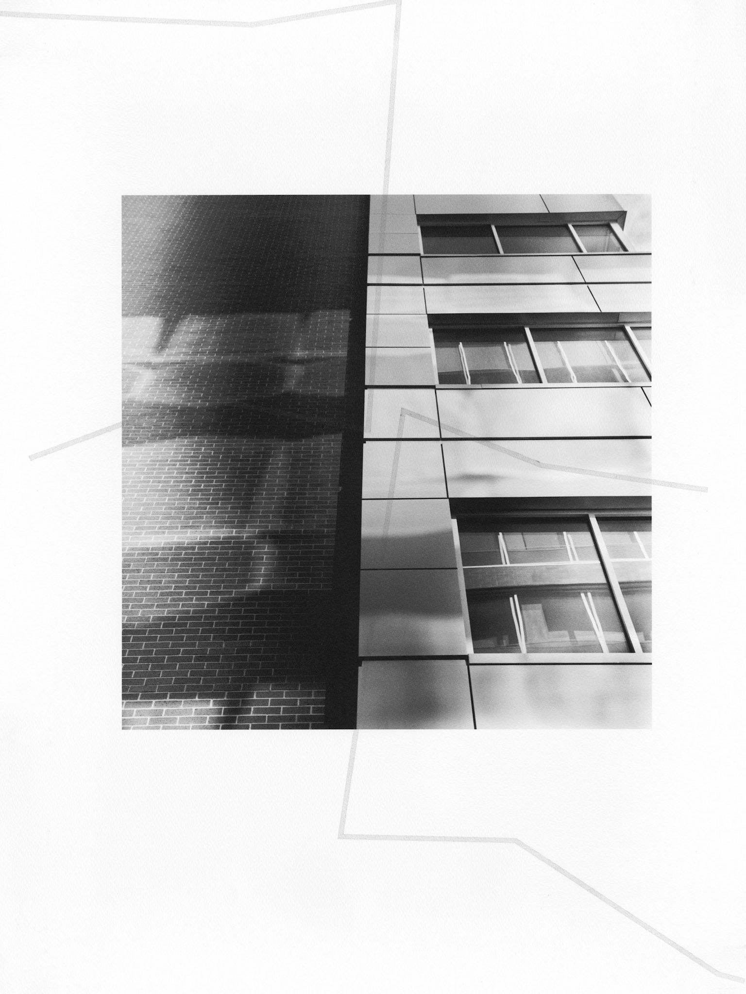 Construct No. 10-04; Pingment print and graphite drawing; 24 x 18 inches; © 2016