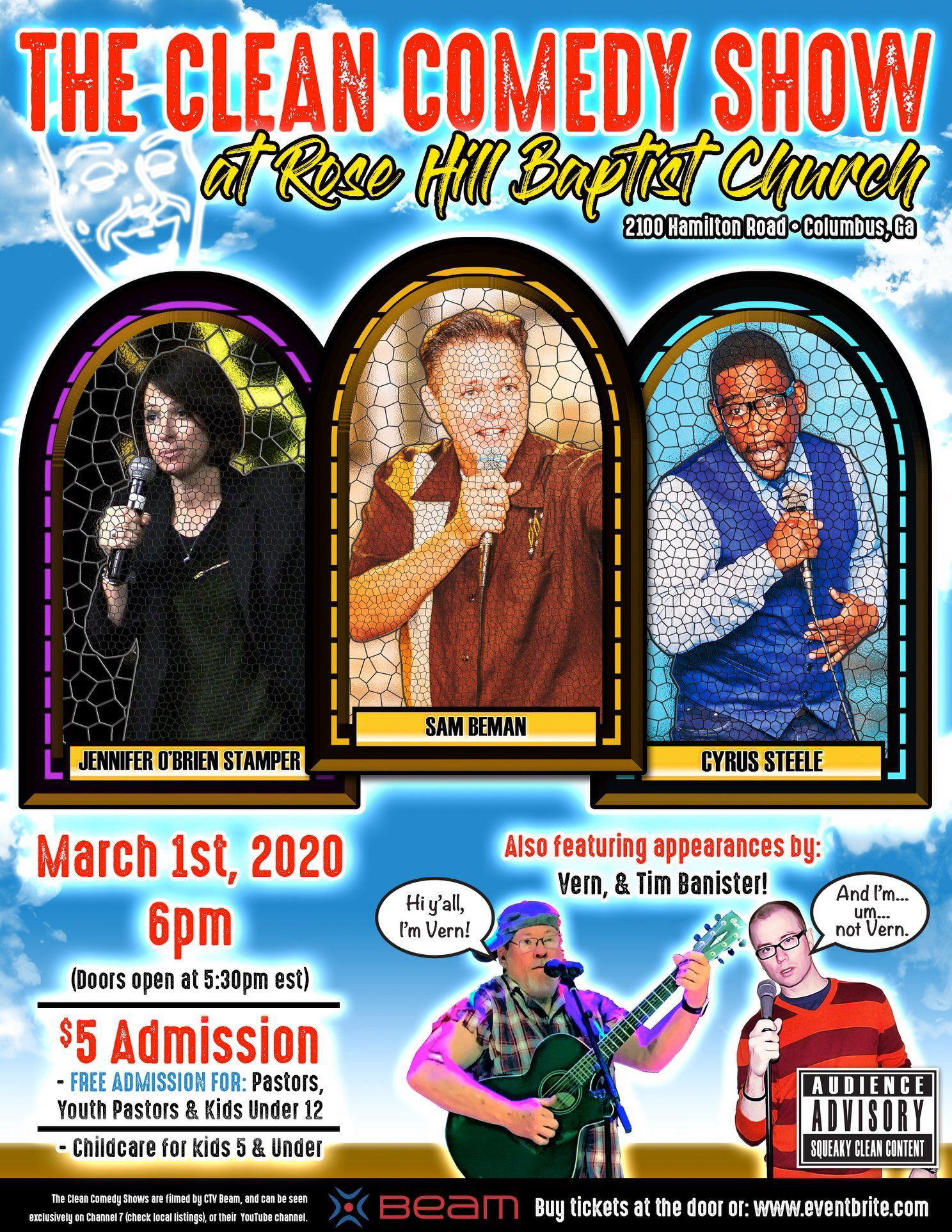 The flyer design captured the look and feel of the church where he was going to perform.