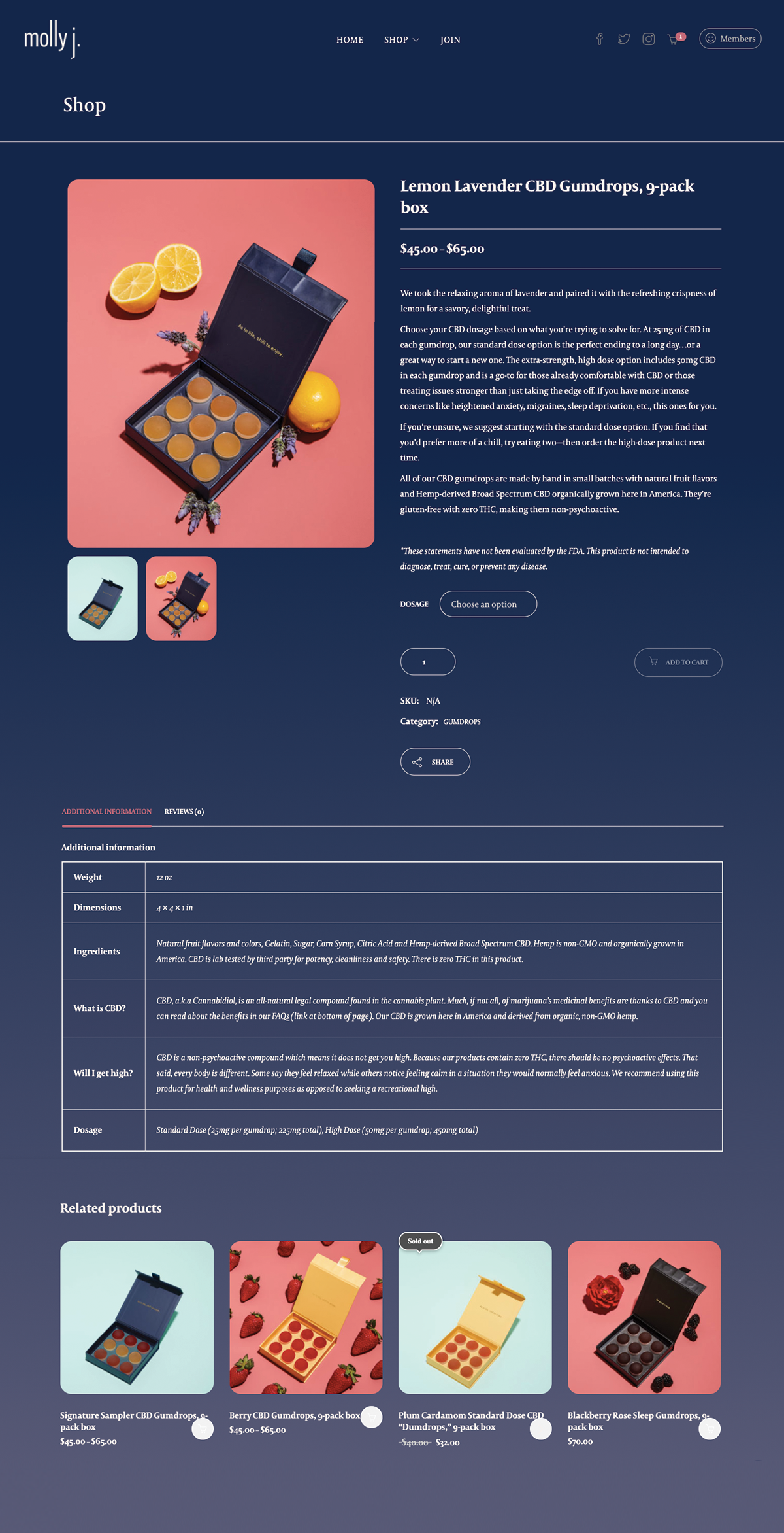 Product page