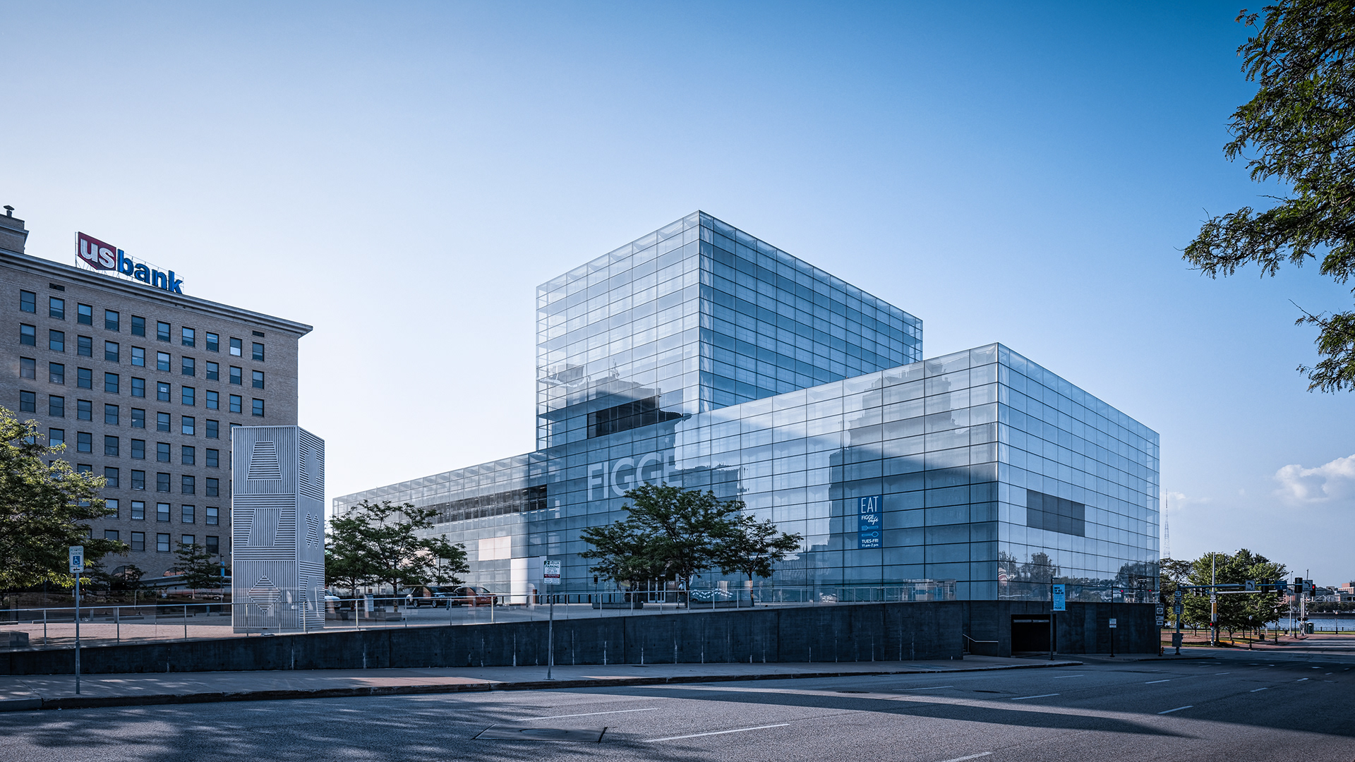 architectural photography Figge Art Museum Quad Cities, Iowa