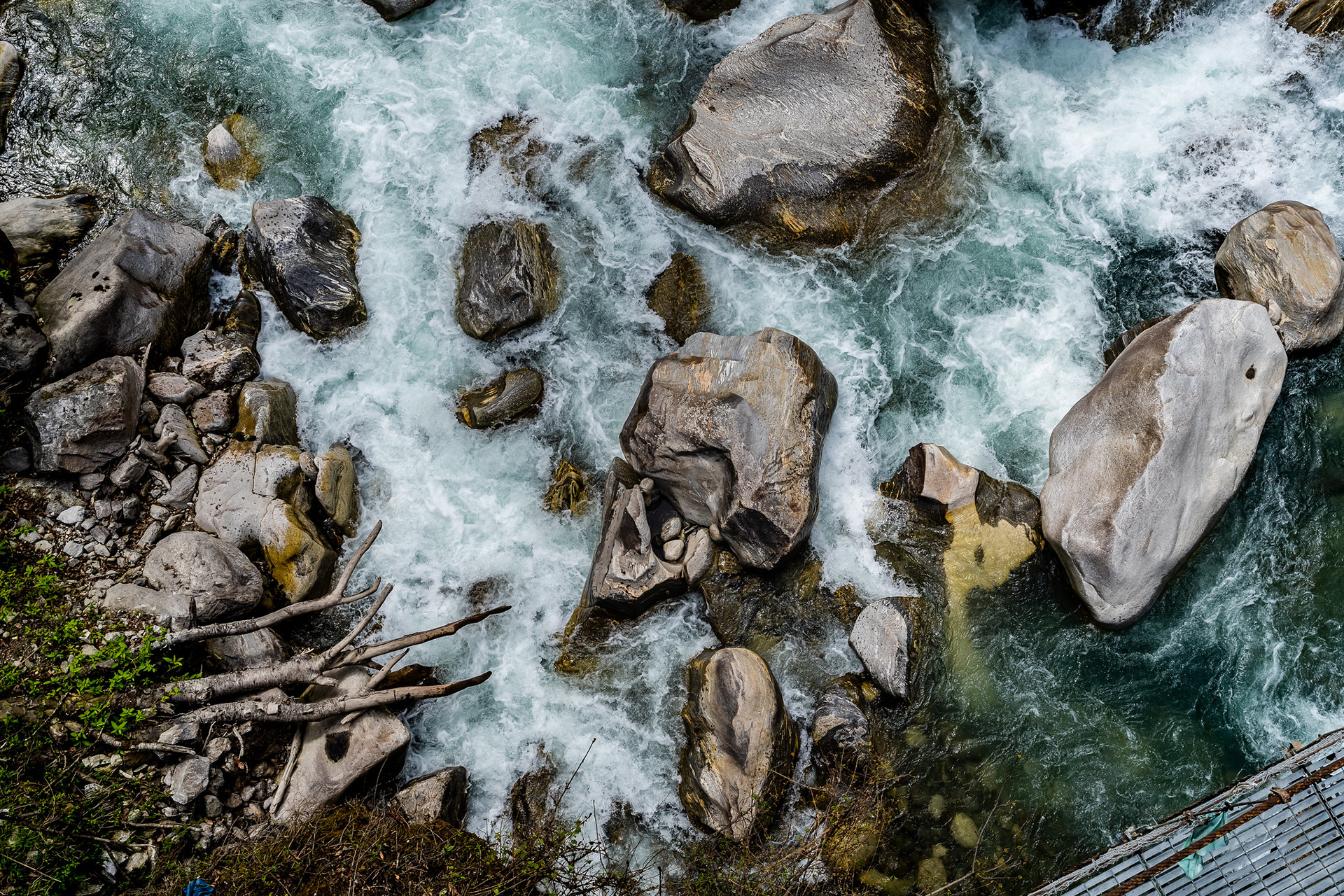 White water rapids of the Langtang Valley.