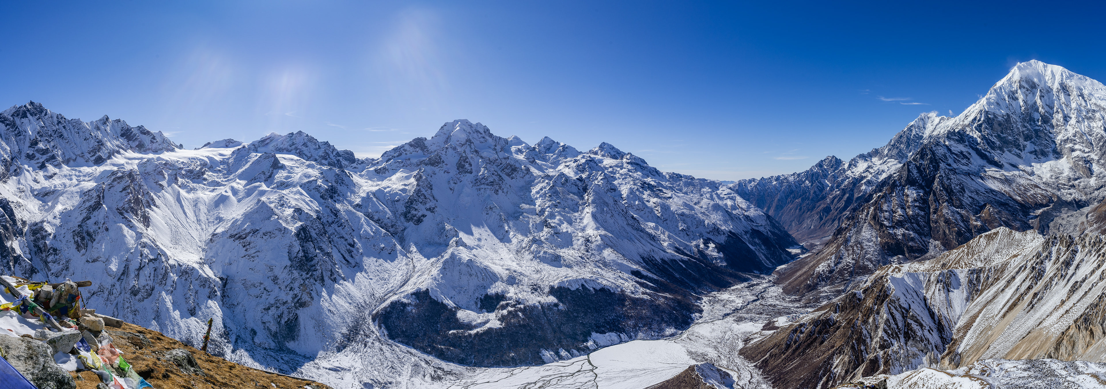 View of the Langtang Valley from Tserko Ri.