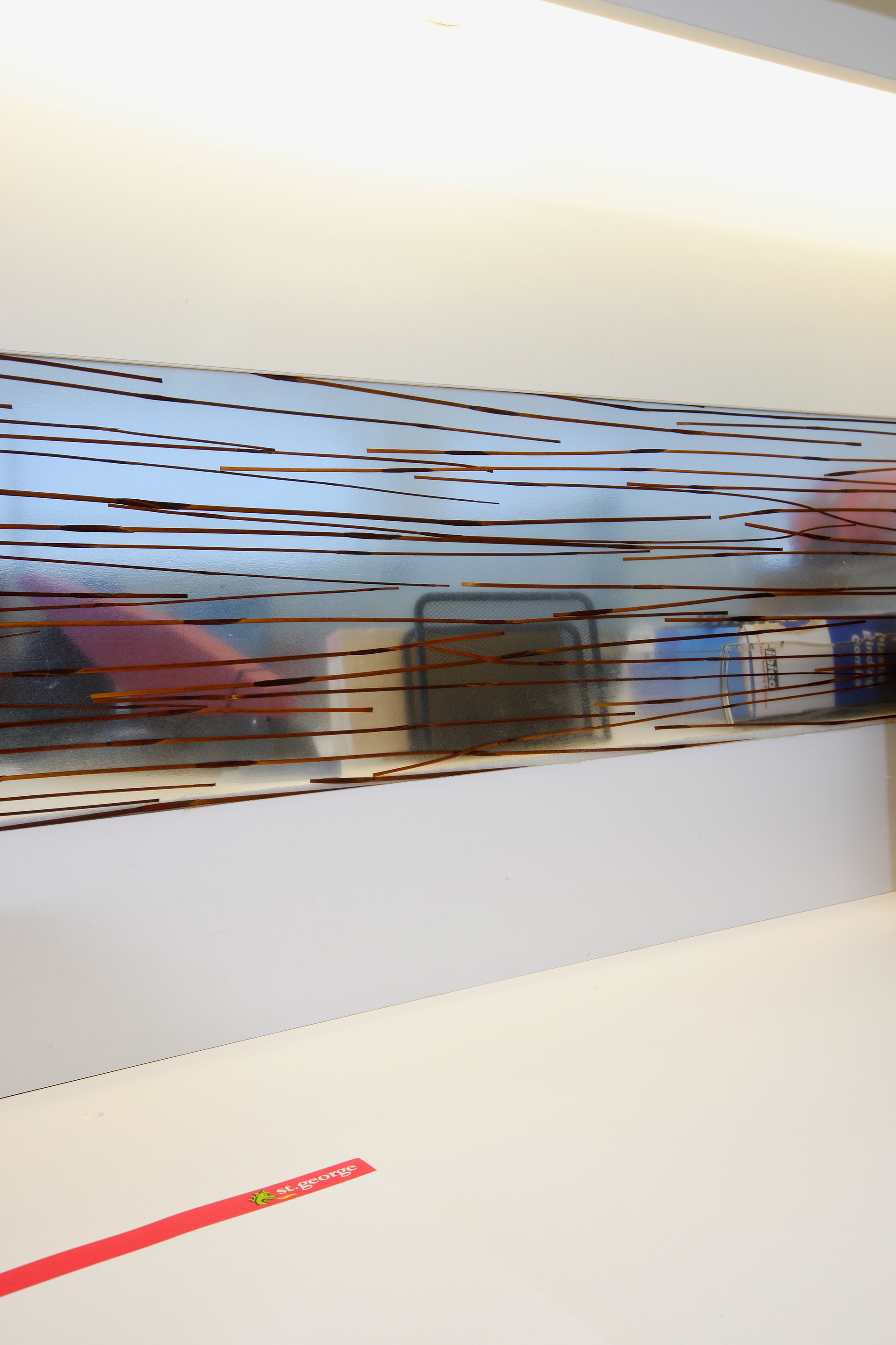 Baresque acrylic panel with red reeds