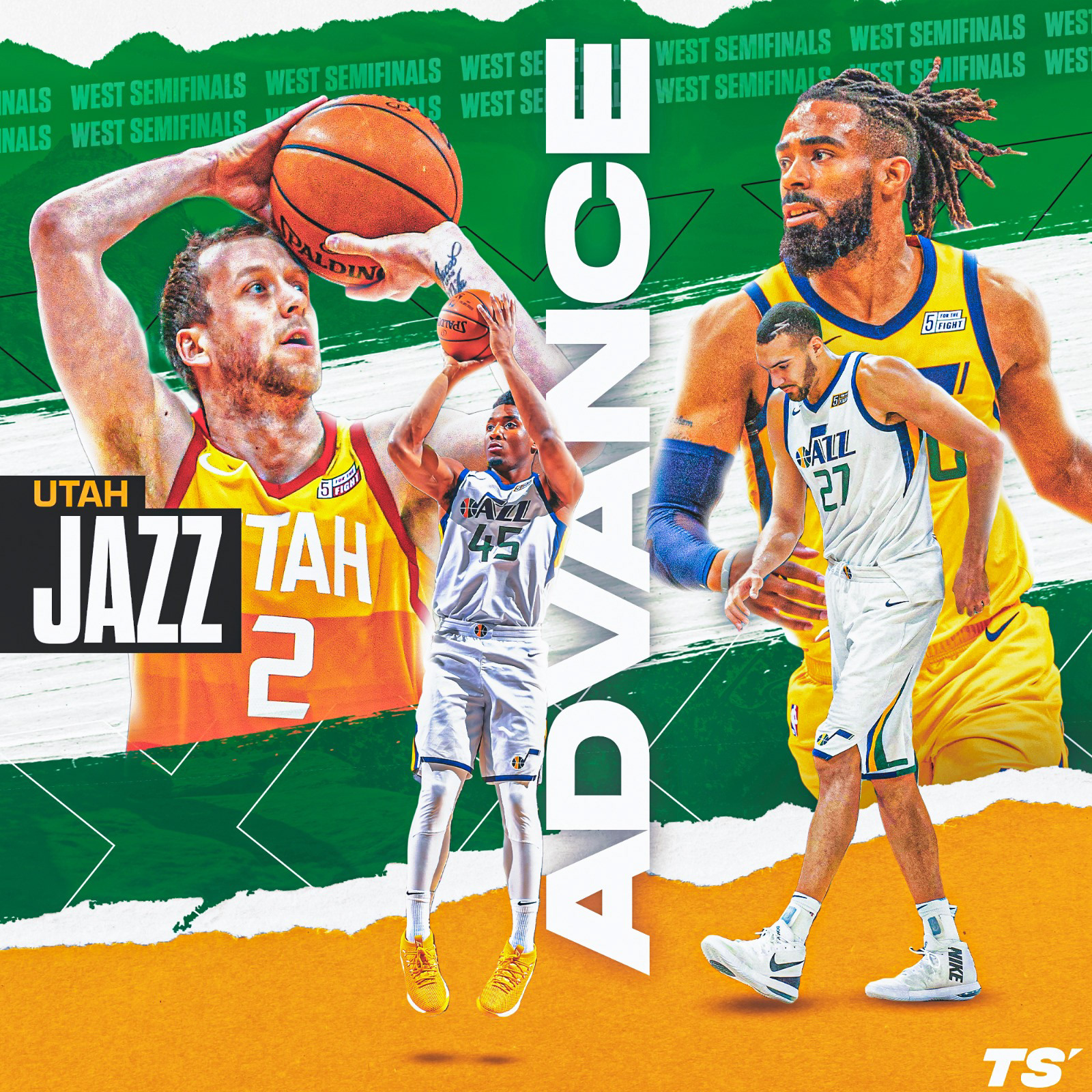 Playoff Advance graphic for the Jazz