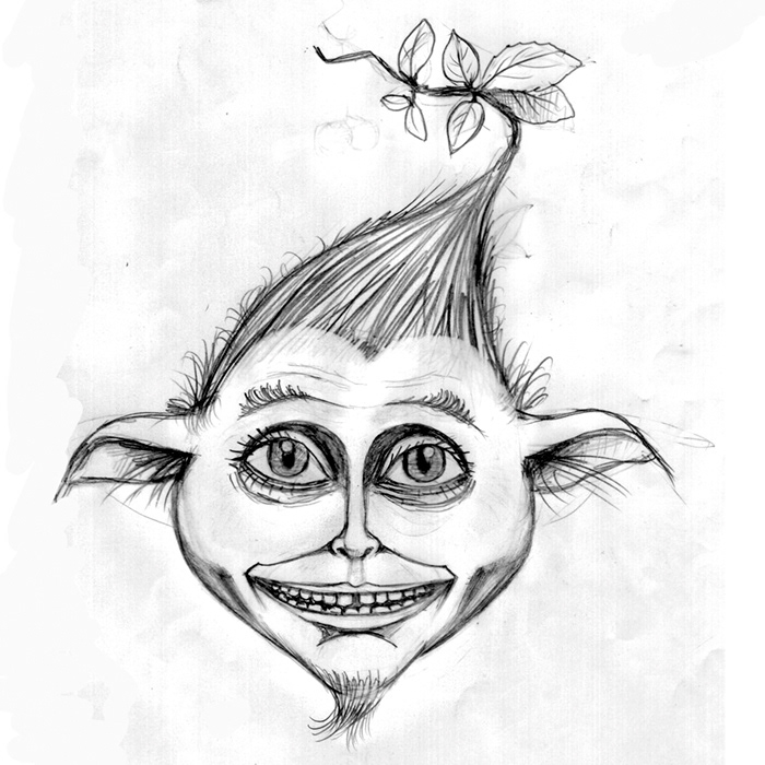 Concept for a Root Elf based on an onion for the Faerie Wood fantasy role-playing game