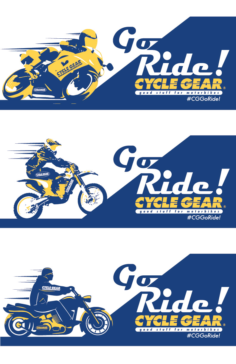 CG Go Ride Blue & Yellow Color Scheme