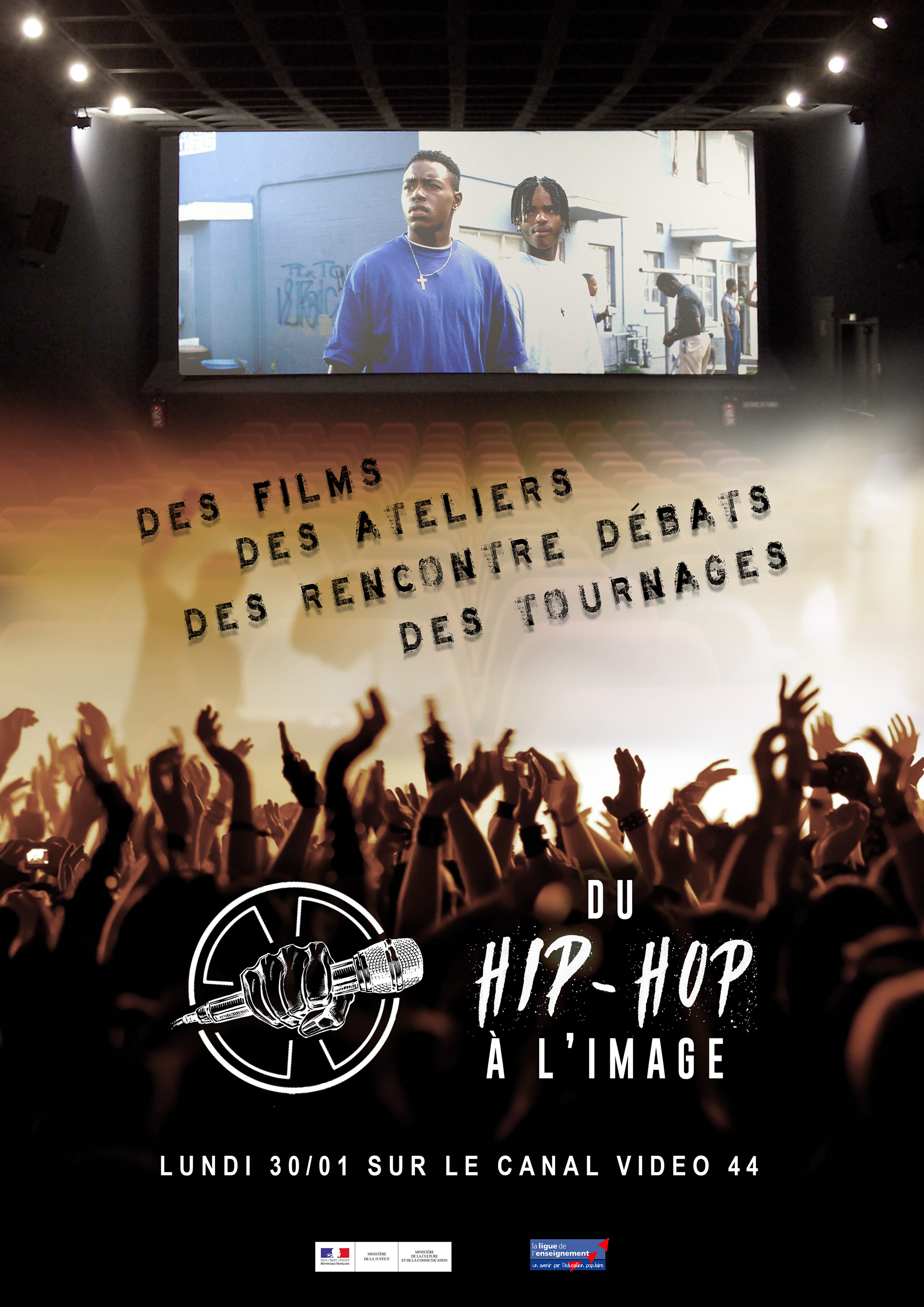 Affiche "Du Hip-hop à l'image" / Ligue de l'enseignement