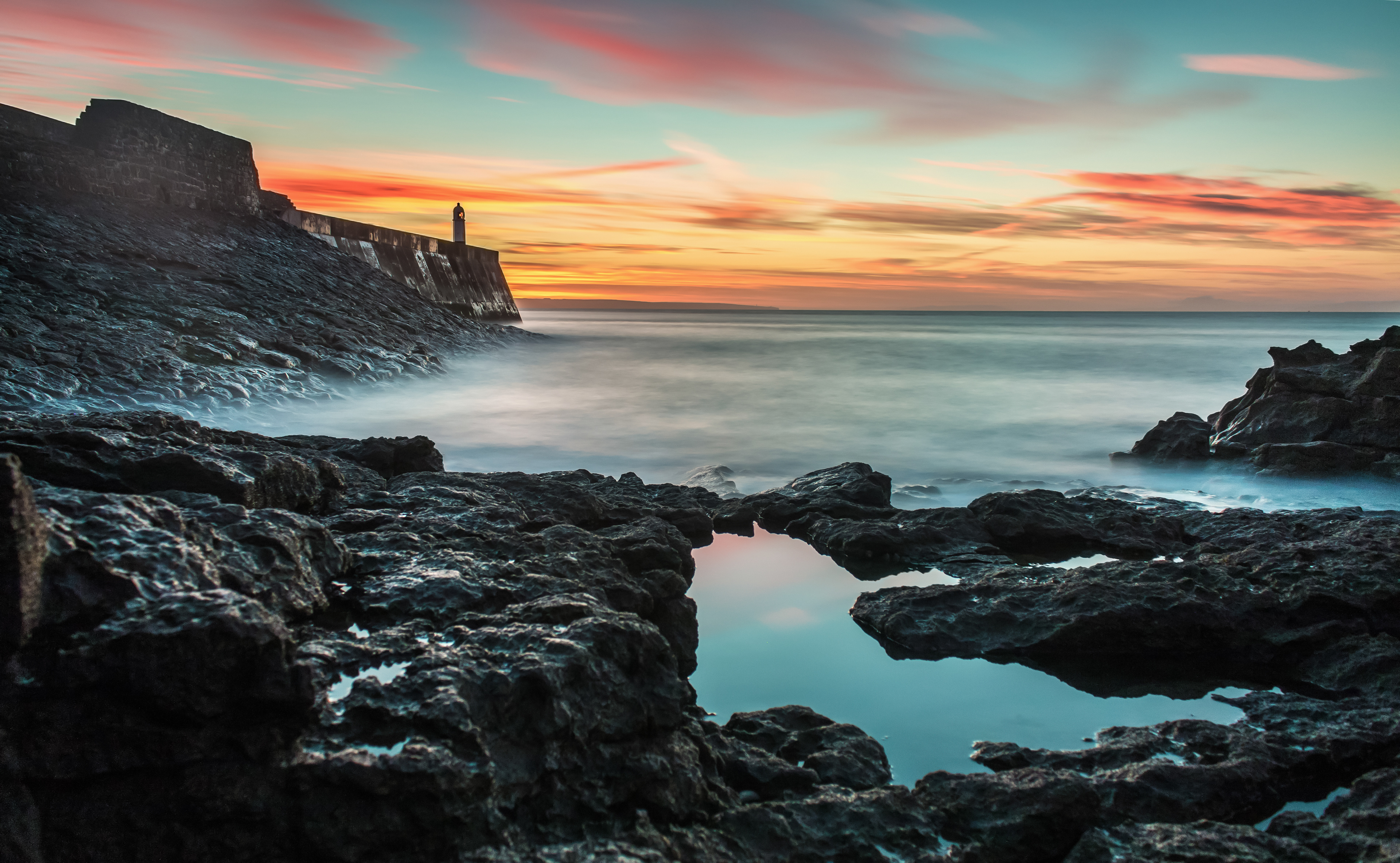 Porthcawl Pier and Rocks Sunrise