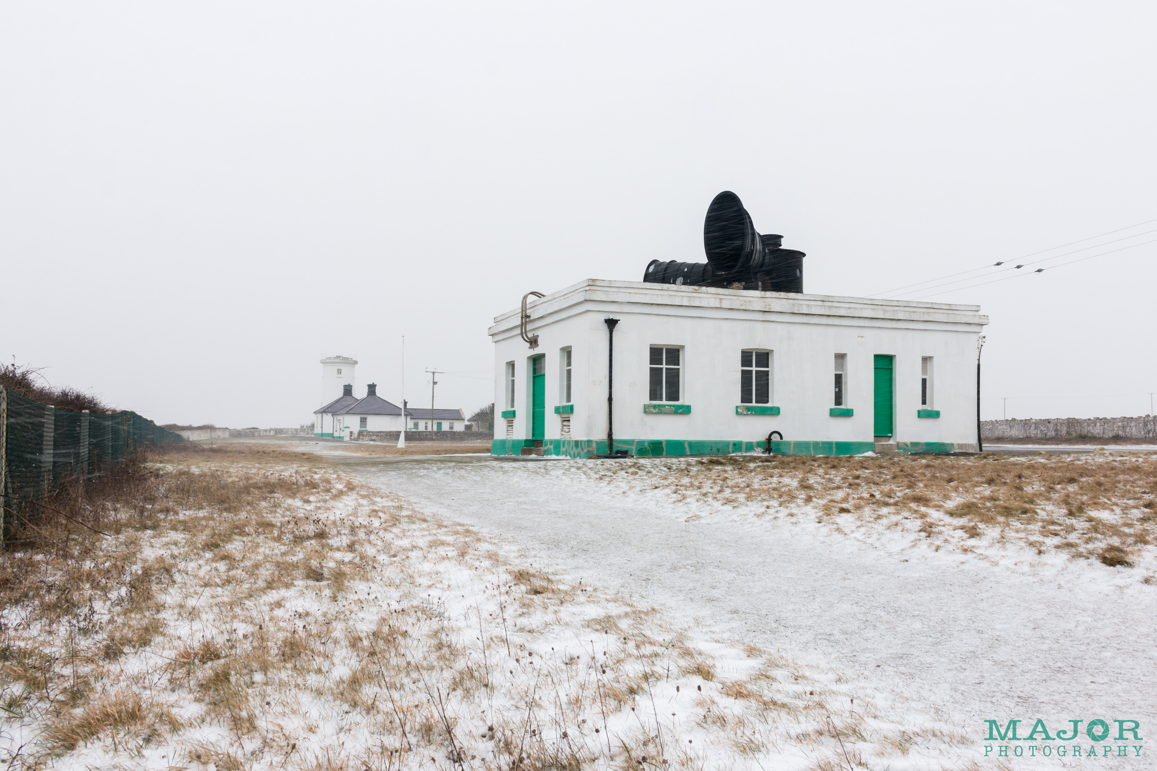 Snowy Foghorn and West Tower