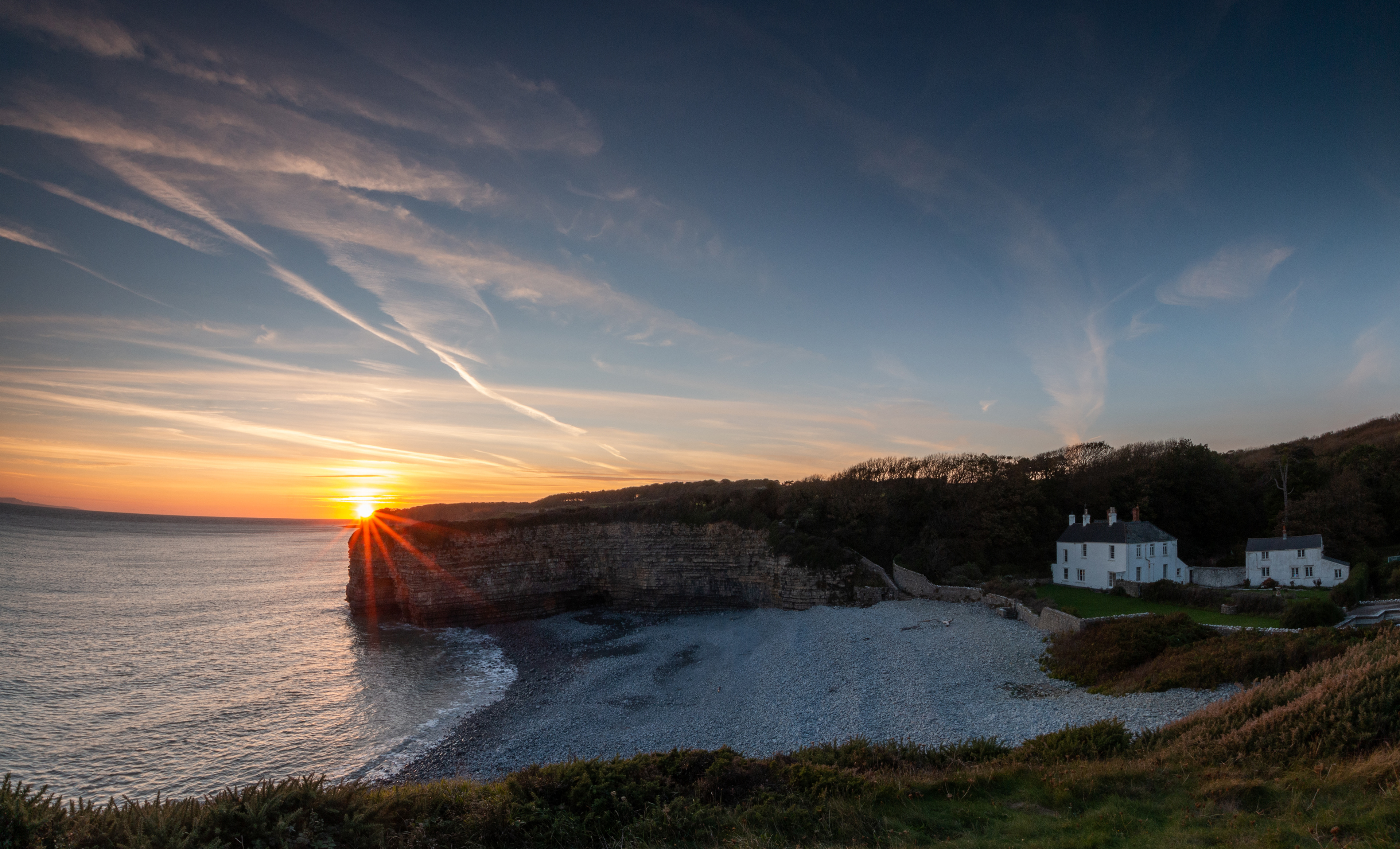 Tresilian Bay Starburst Sunset
