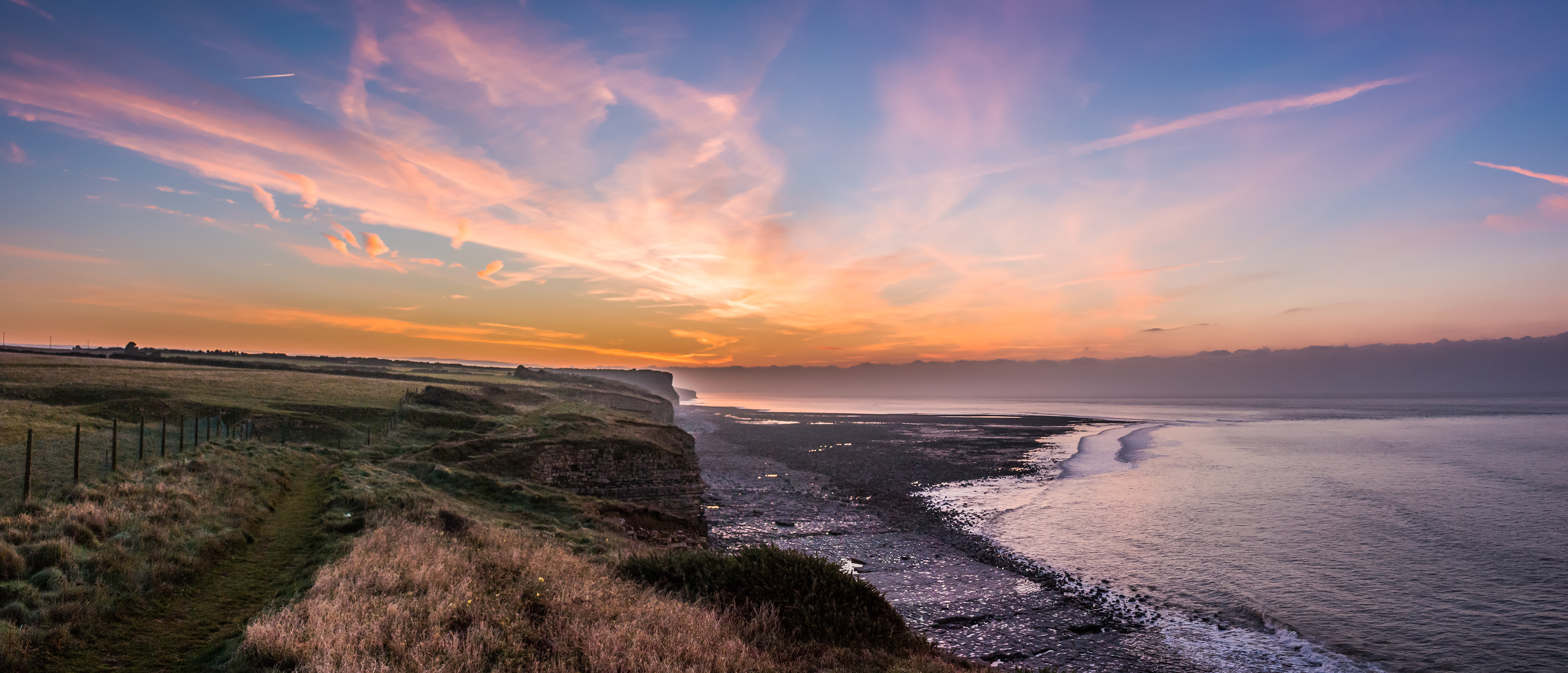 Llantwit Clifftop Sunrise Panorama