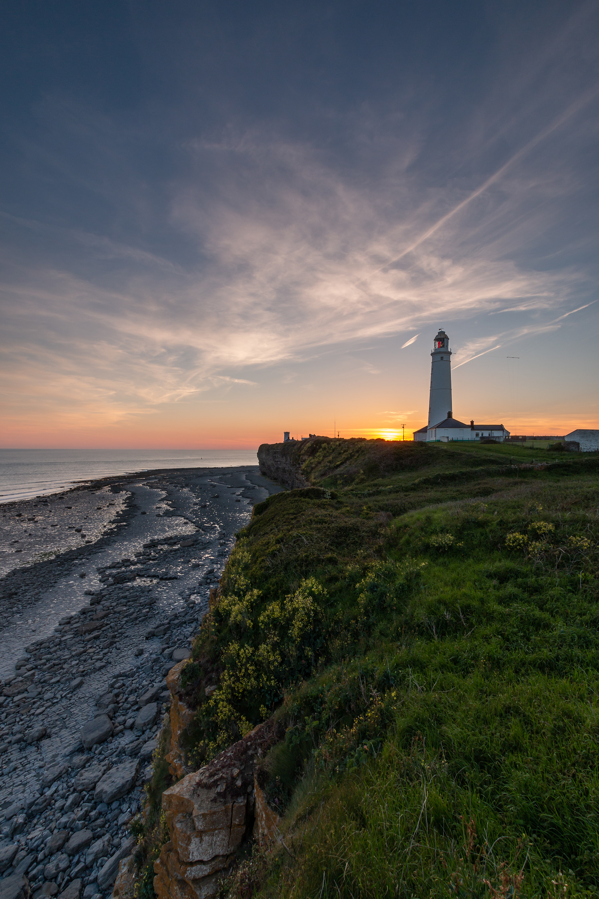 Nash Lighthouse Sunset Portrait