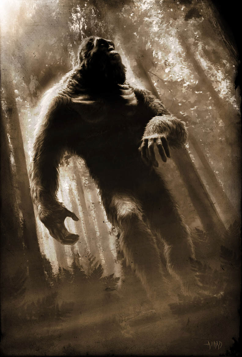 Joe Allard Sideshow Bigfoot statue Design and Art Print